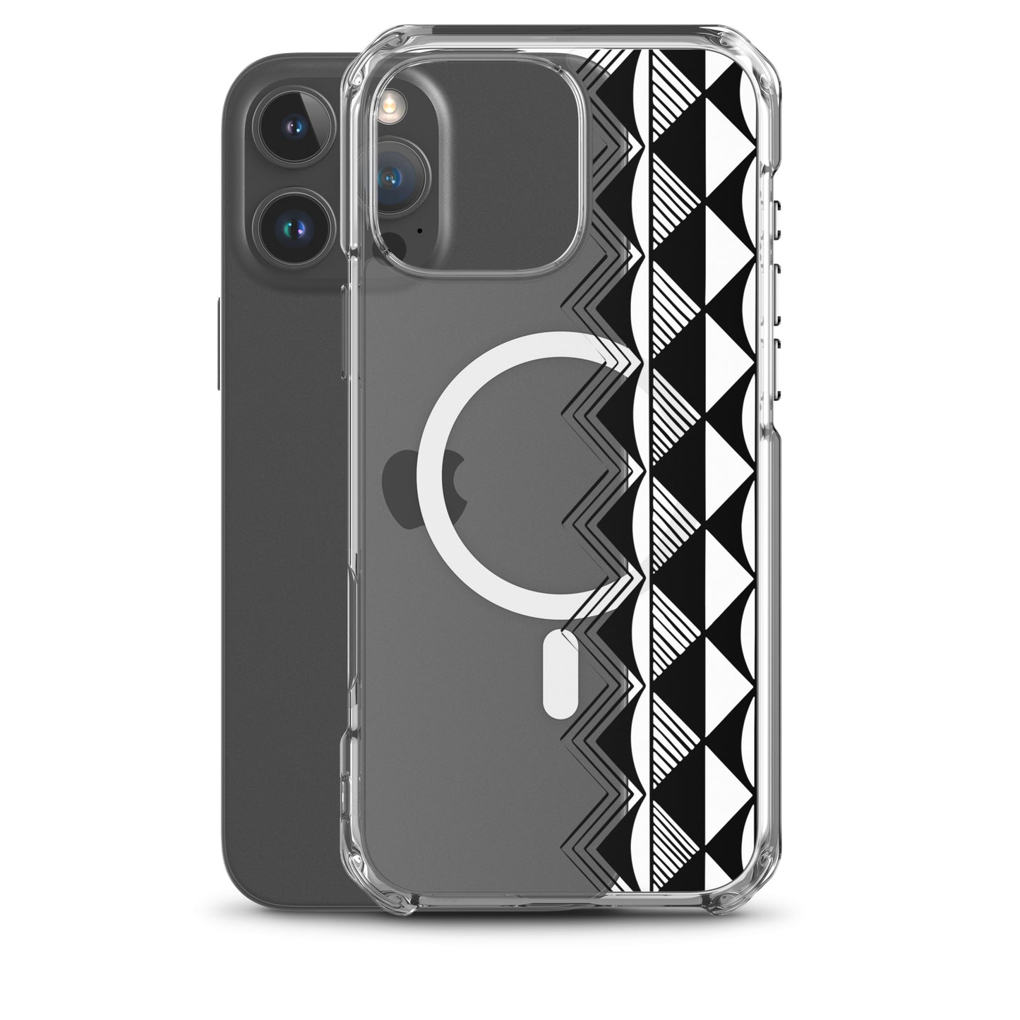 Polynesian Shark Tooth MagSafe® Clear Case for iPhone 14-16 Models-Bits of Aloha