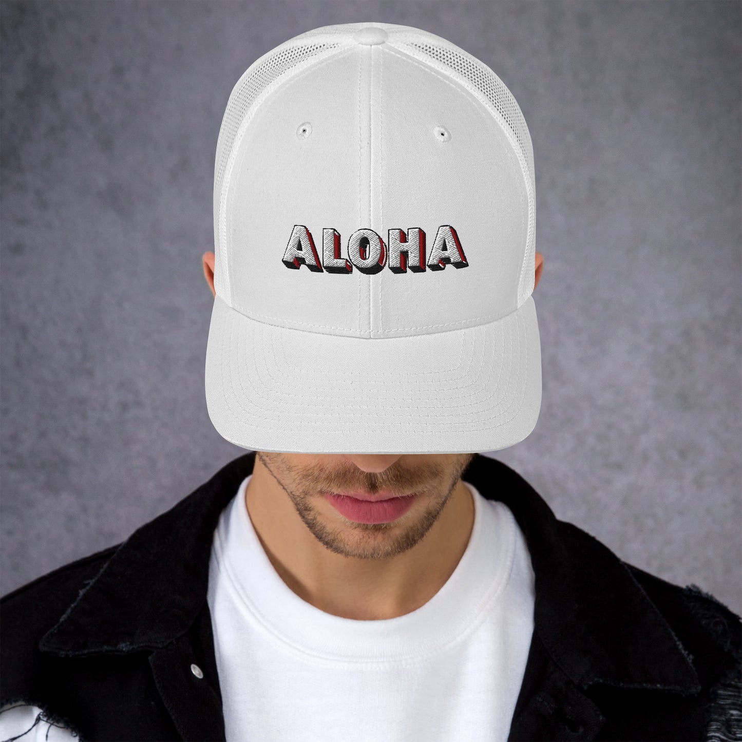 Aloha Block Logo Trucker Cap-Hat-Bits of Aloha