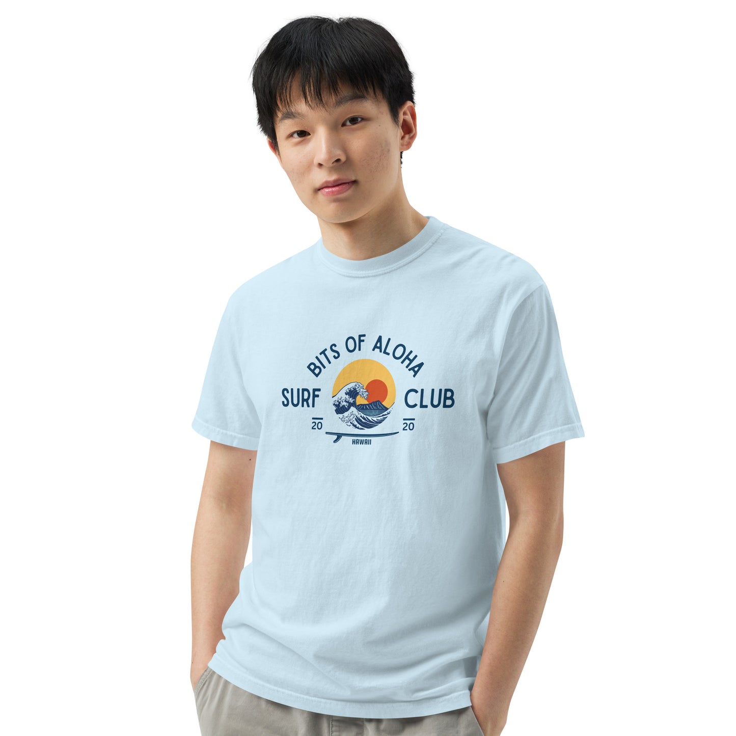 Bits of Aloha Rising Sun Surf Club Tee – Retro Wave Graphic T-Shirt-T-Shirt-Bits of Aloha