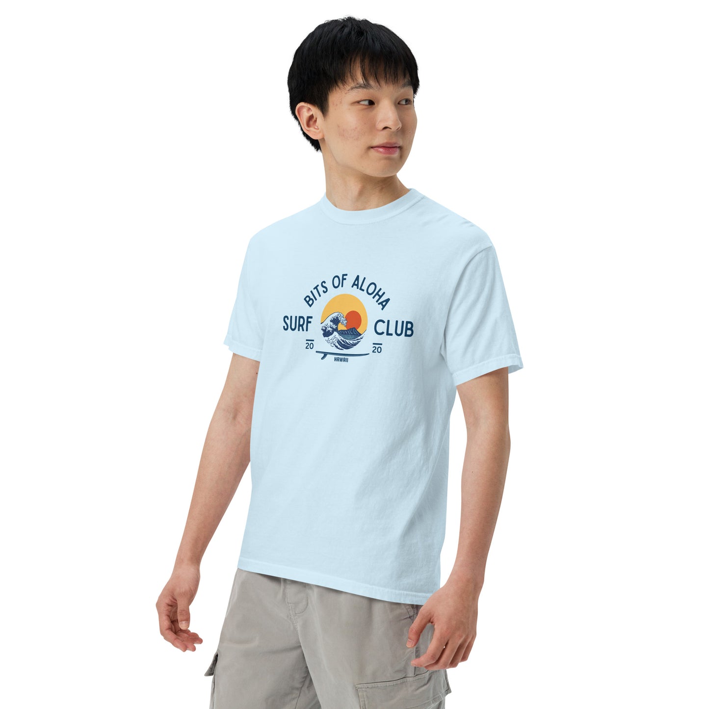Bits of Aloha Rising Sun Surf Club Tee – Retro Wave Graphic T-Shirt-T-Shirt-Bits of Aloha