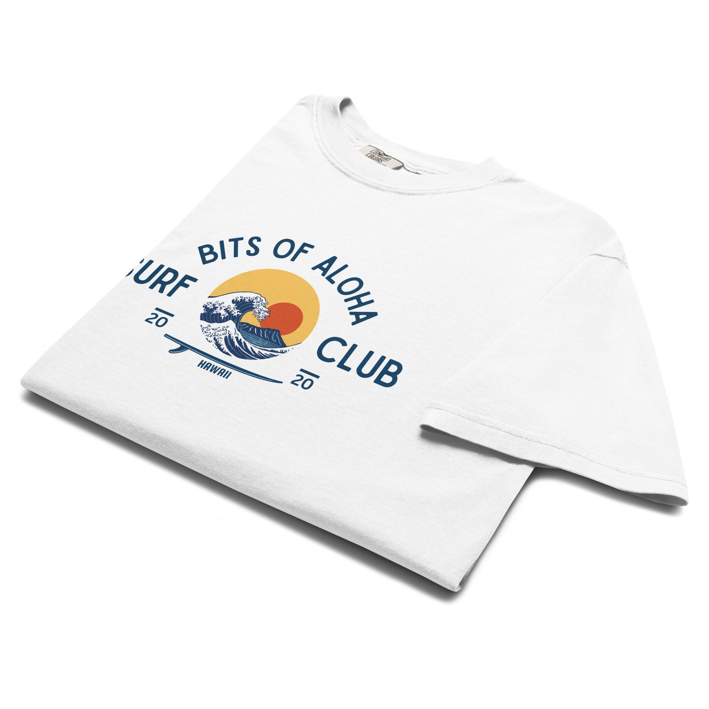 Bits of Aloha Rising Sun Surf Club Tee – Retro Wave Graphic T-Shirt-T-Shirt-Bits of Aloha