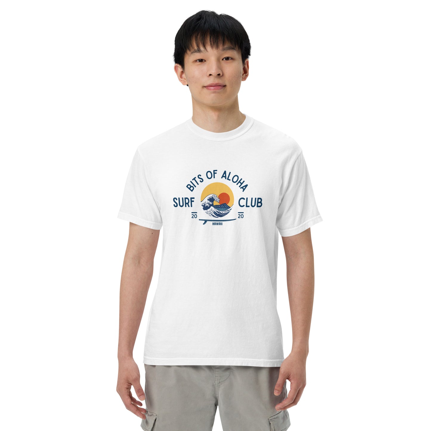 Bits of Aloha Rising Sun Surf Club Tee – Retro Wave Graphic T-Shirt-T-Shirt-Bits of Aloha
