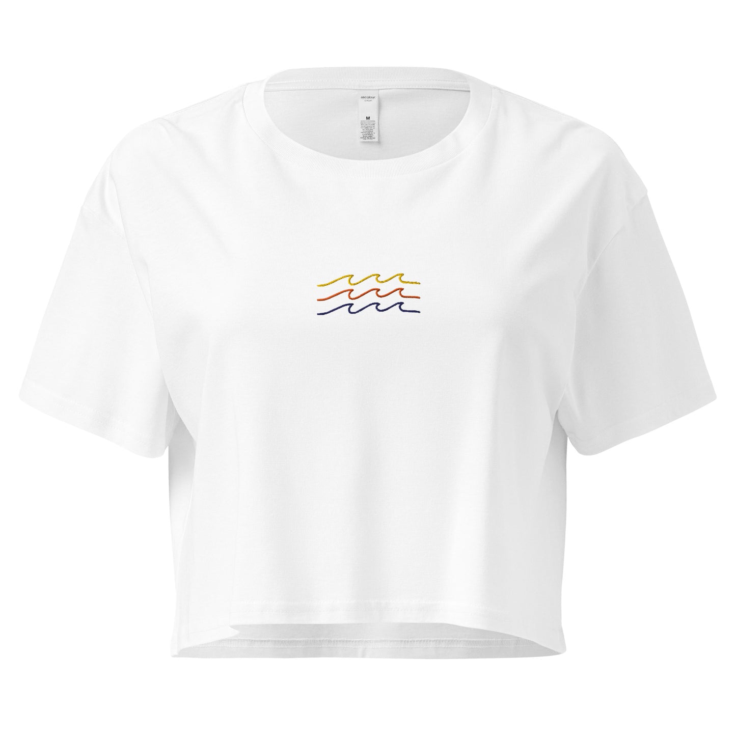 Vintage Wave Vibes Premium Crop Top-T-Shirt-Bits of Aloha