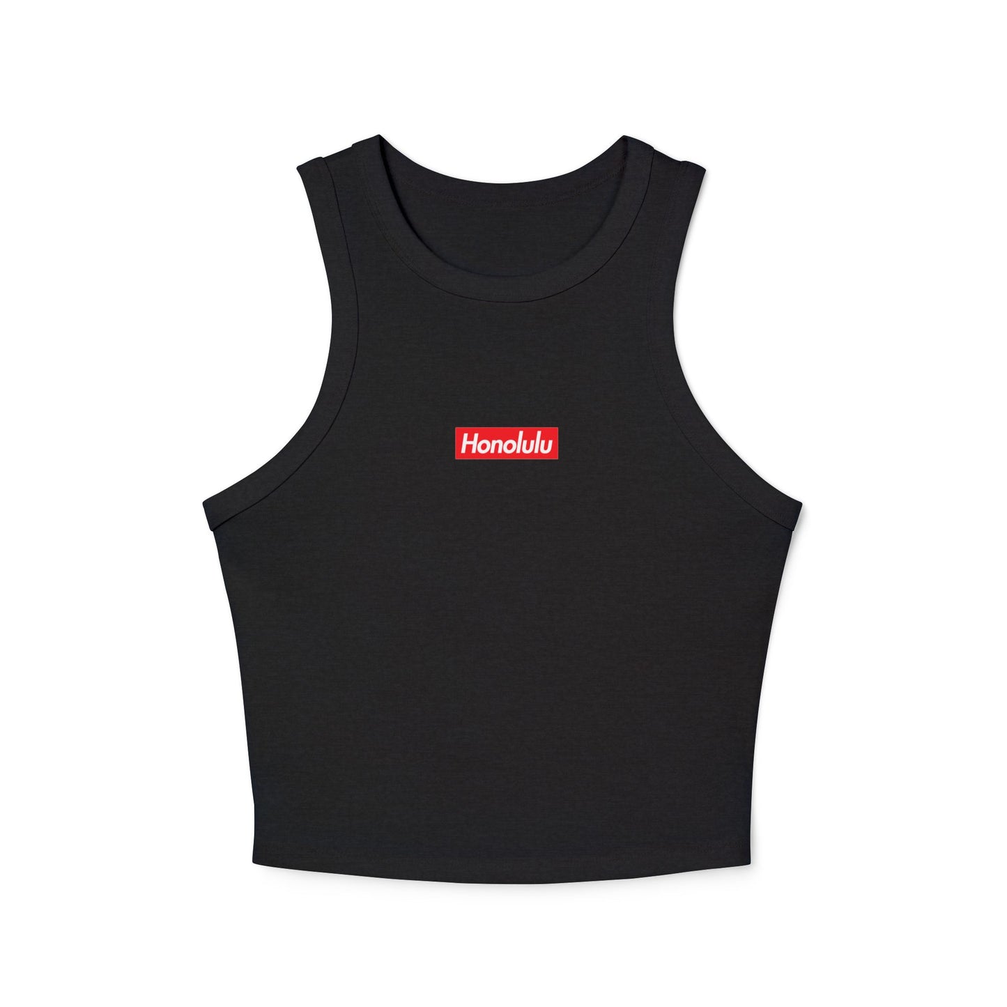 Honolulu Logo Premium Micro Rib Racer Tank Top