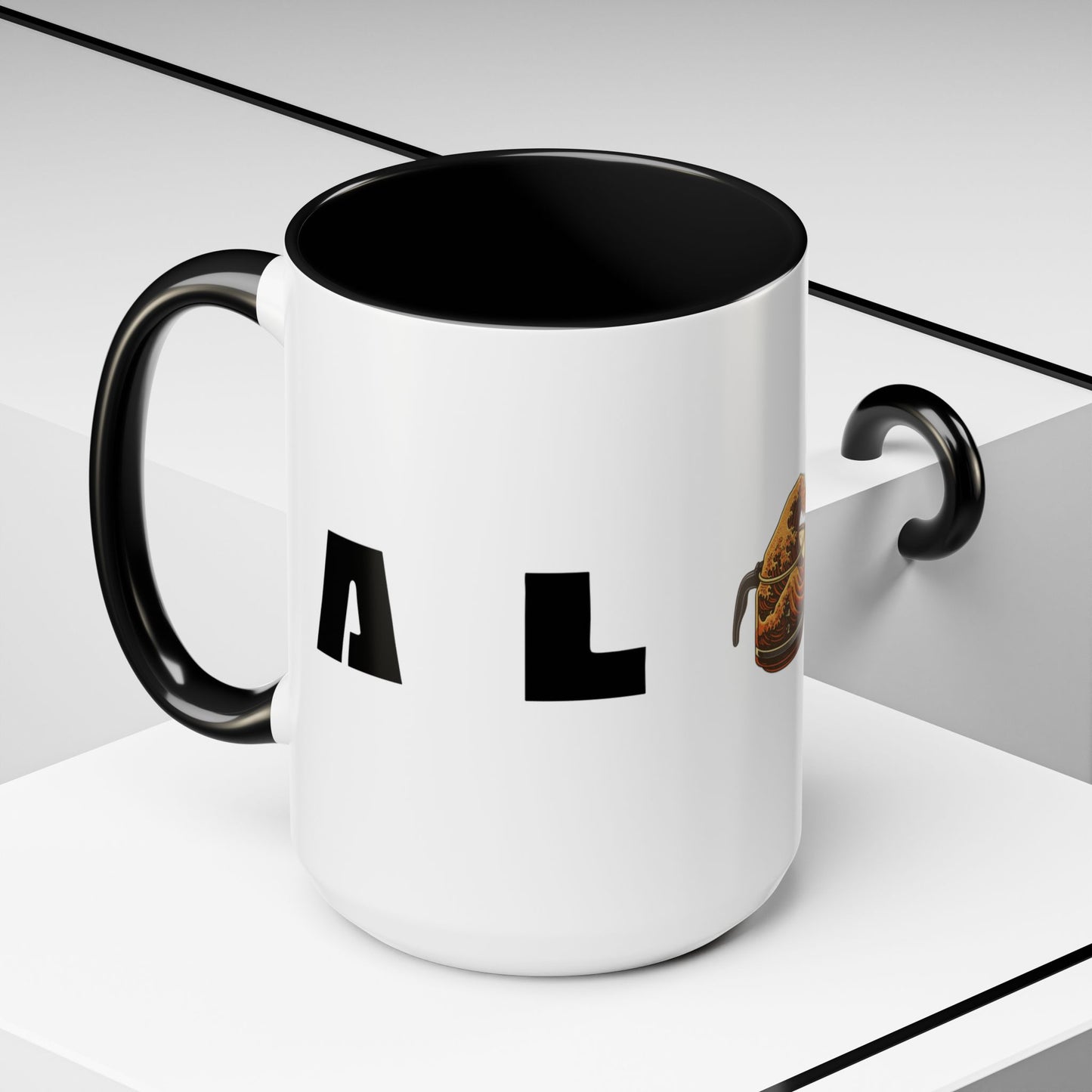 The Great Wave of Coffee Aloha Graphic Lined Mug for Coffee Lovers