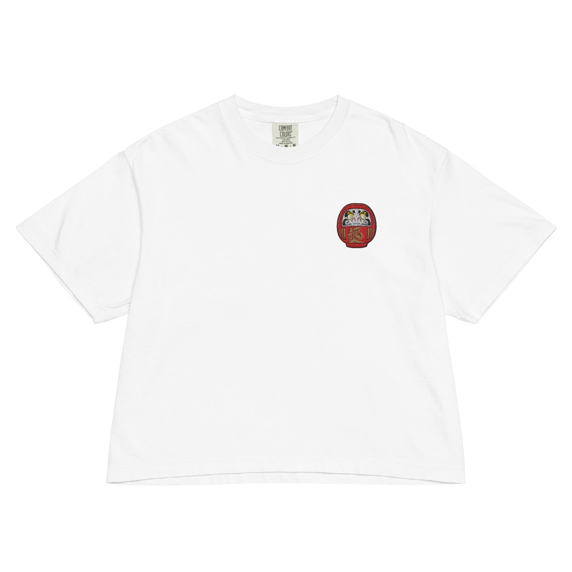 Daruma Doll Japanese Premium Embroidered Boxy T-Shirt-T-Shirt-Bits of Aloha