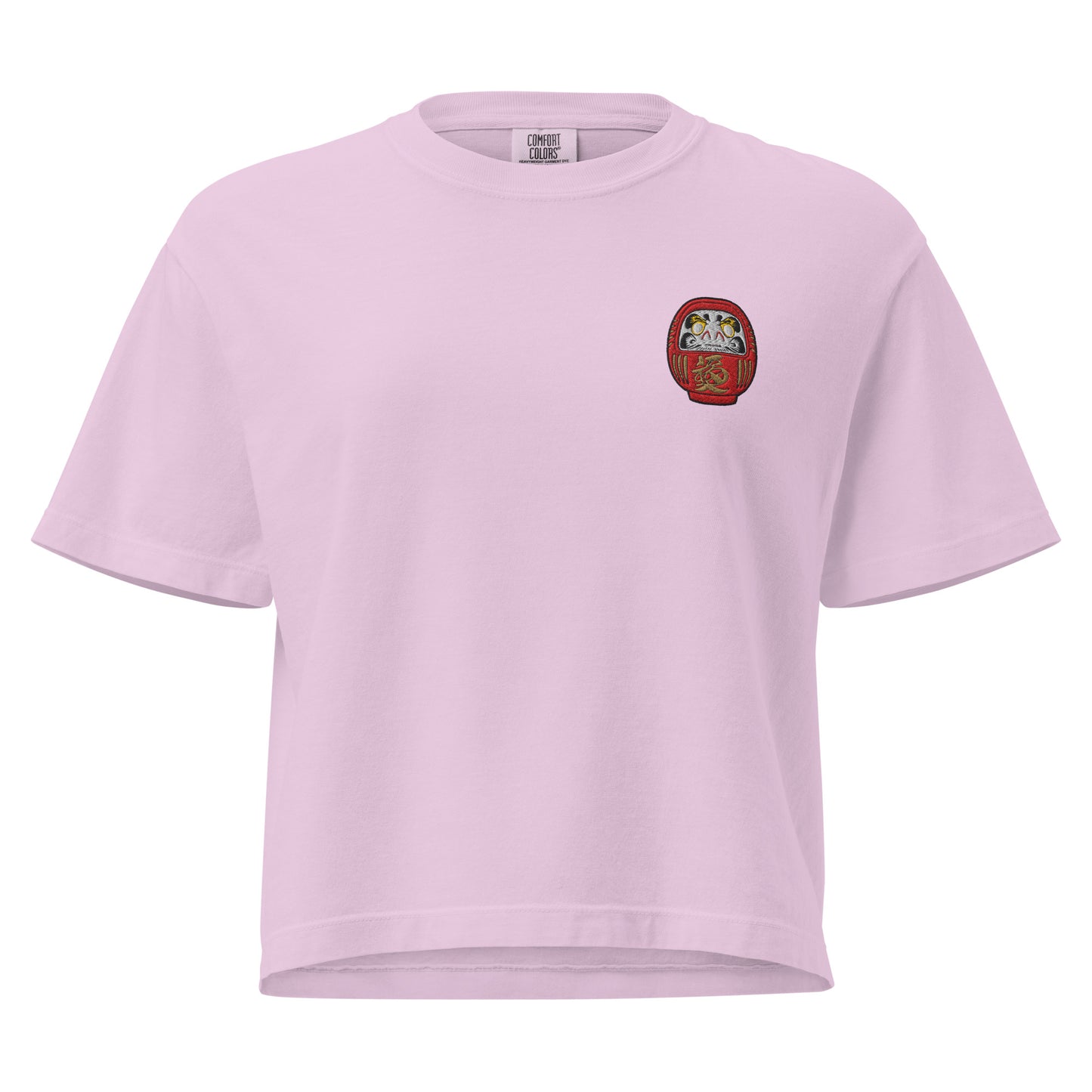 Daruma Doll Japanese Premium Embroidered Boxy T-Shirt-T-Shirt-Bits of Aloha