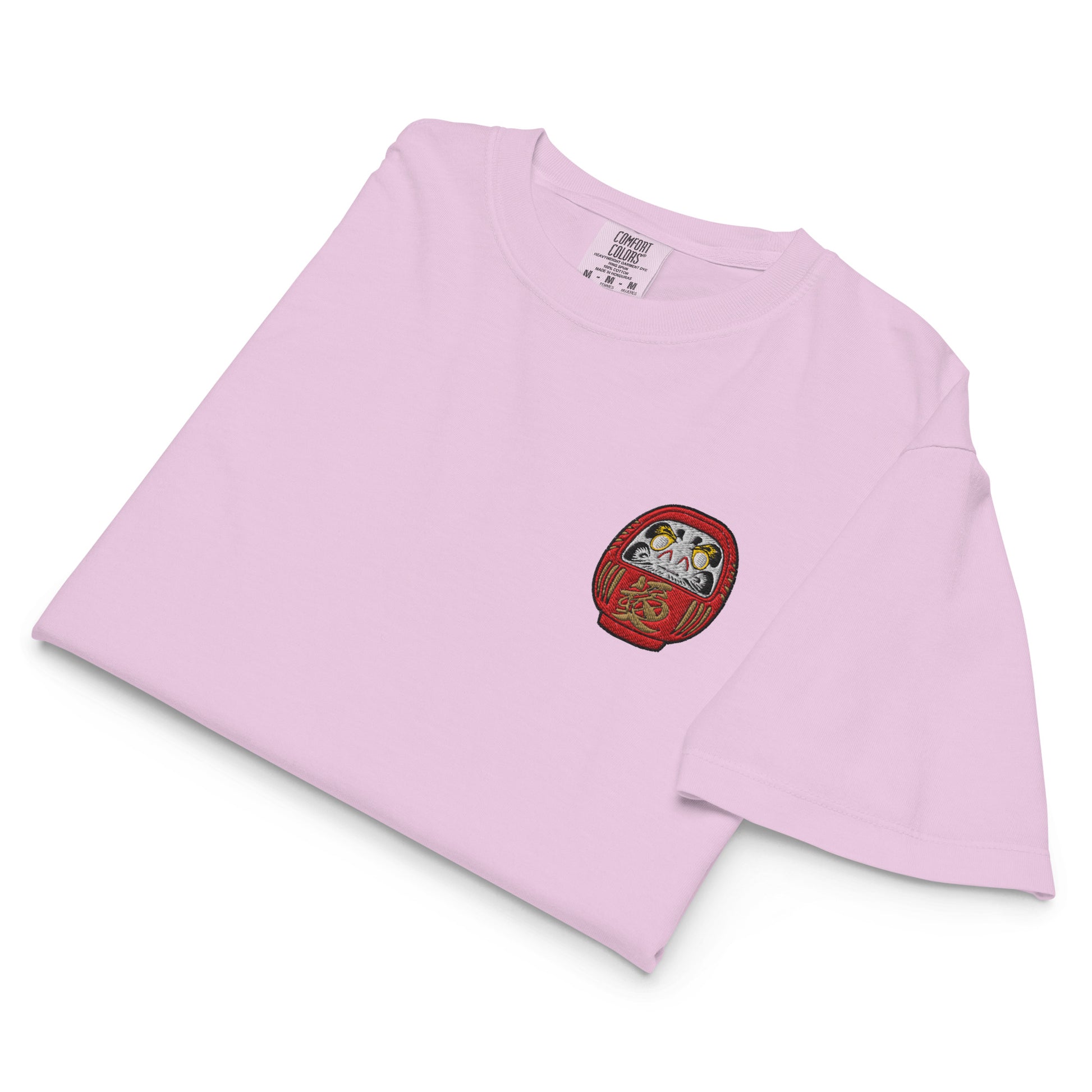 Daruma Doll Japanese Premium Embroidered Boxy T-Shirt-T-Shirt-Bits of Aloha