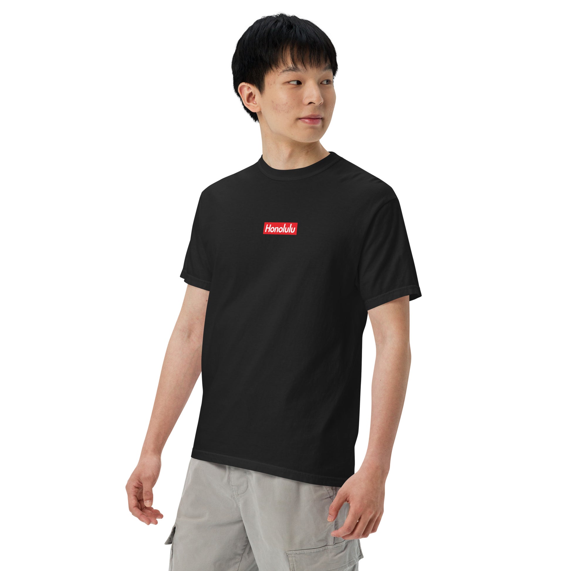 Honolulu Streetwear T-Shirt: Heavyweight Cotton, Relaxed Fit, Garment-Dyed-T-Shirt-Bits of Aloha