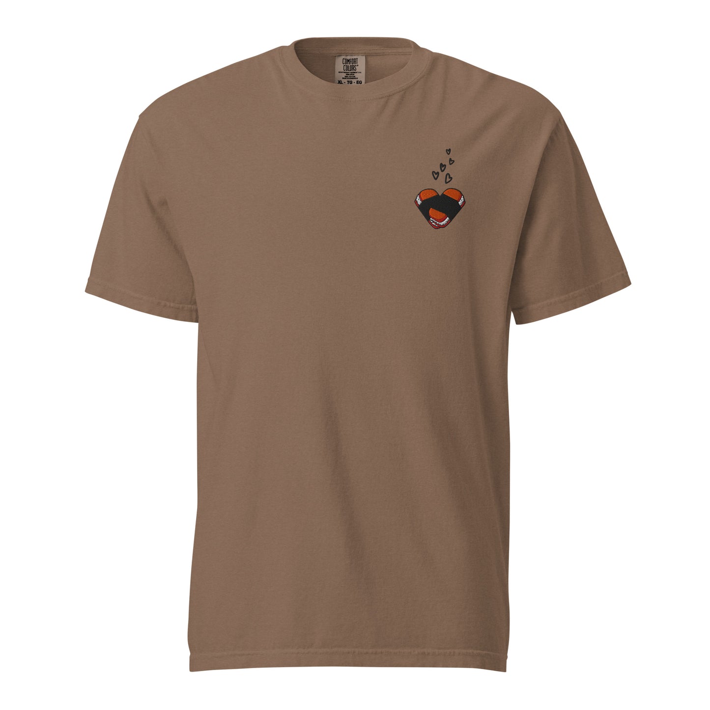 Musubi Heart Premium Embroidered Premium T-Shirt for Musubi Lovers-T-Shirt-Bits of Aloha