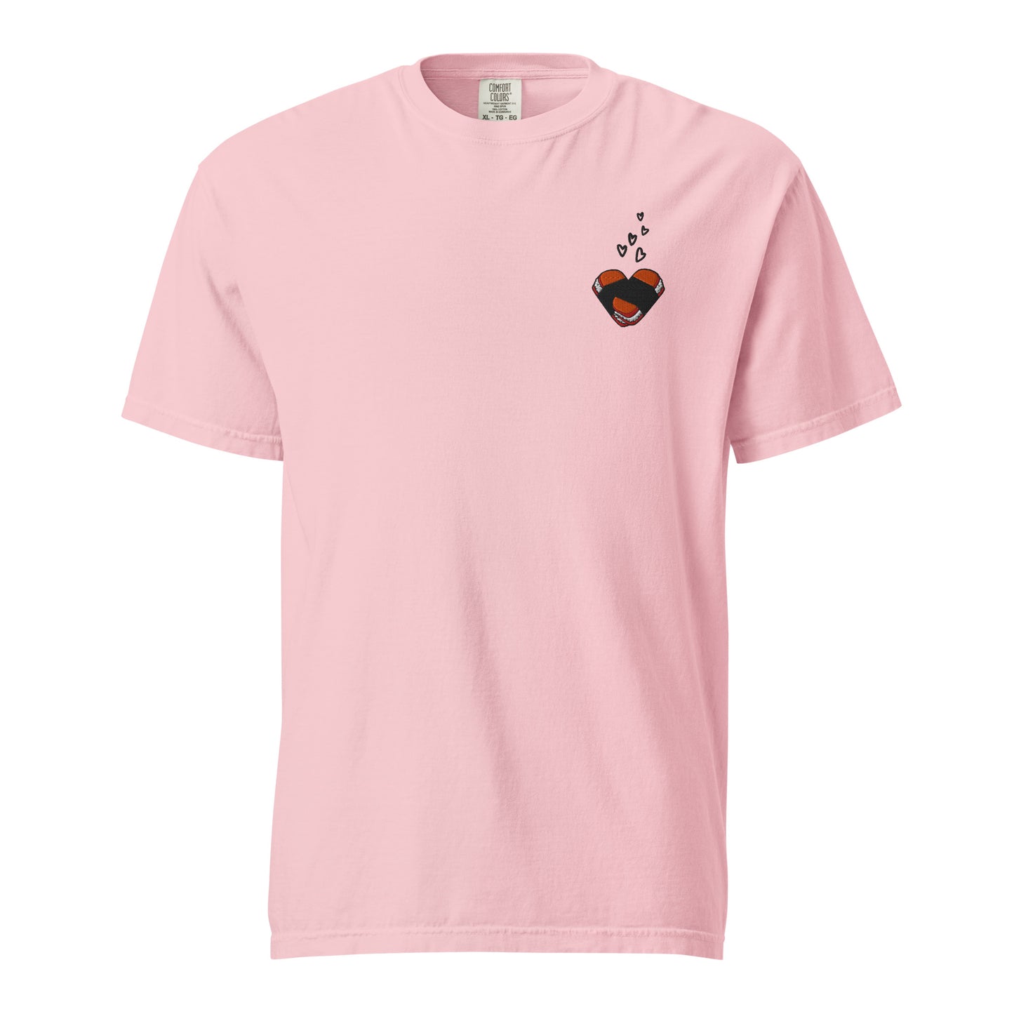 Musubi Heart Premium Embroidered Premium T-Shirt for Musubi Lovers-T-Shirt-Bits of Aloha