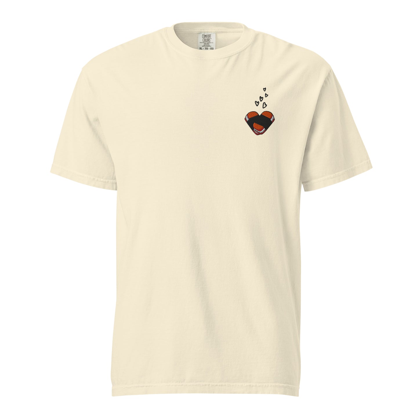 Musubi Heart Premium Embroidered Premium T-Shirt for Musubi Lovers-T-Shirt-Bits of Aloha