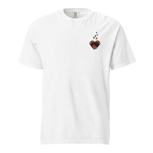 Musubi Heart Premium Embroidered Premium T-Shirt for Musubi Lovers-T-Shirt-Bits of Aloha