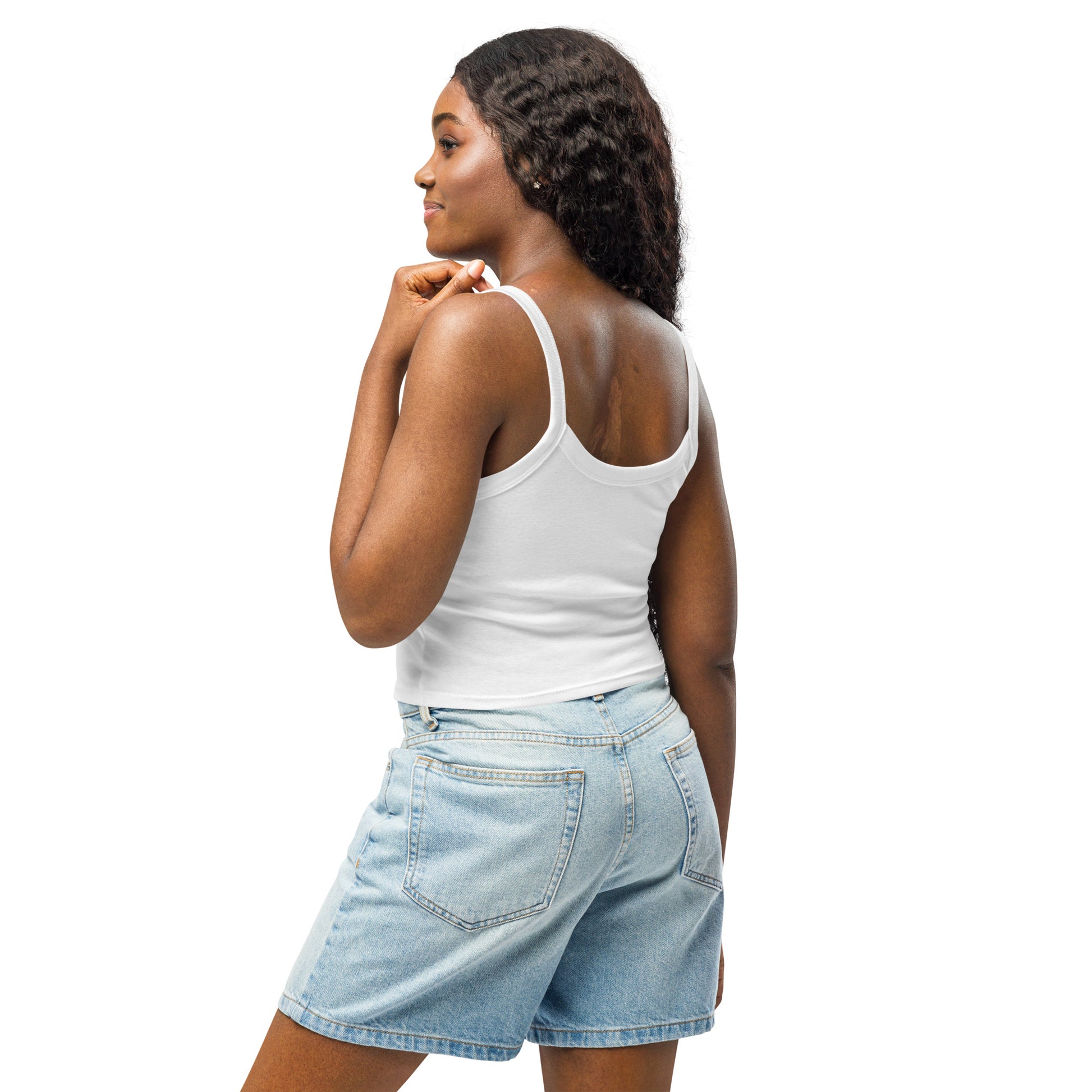 Plumeria Embroidered Rib Tank Top-Tank Top-Bits of Aloha