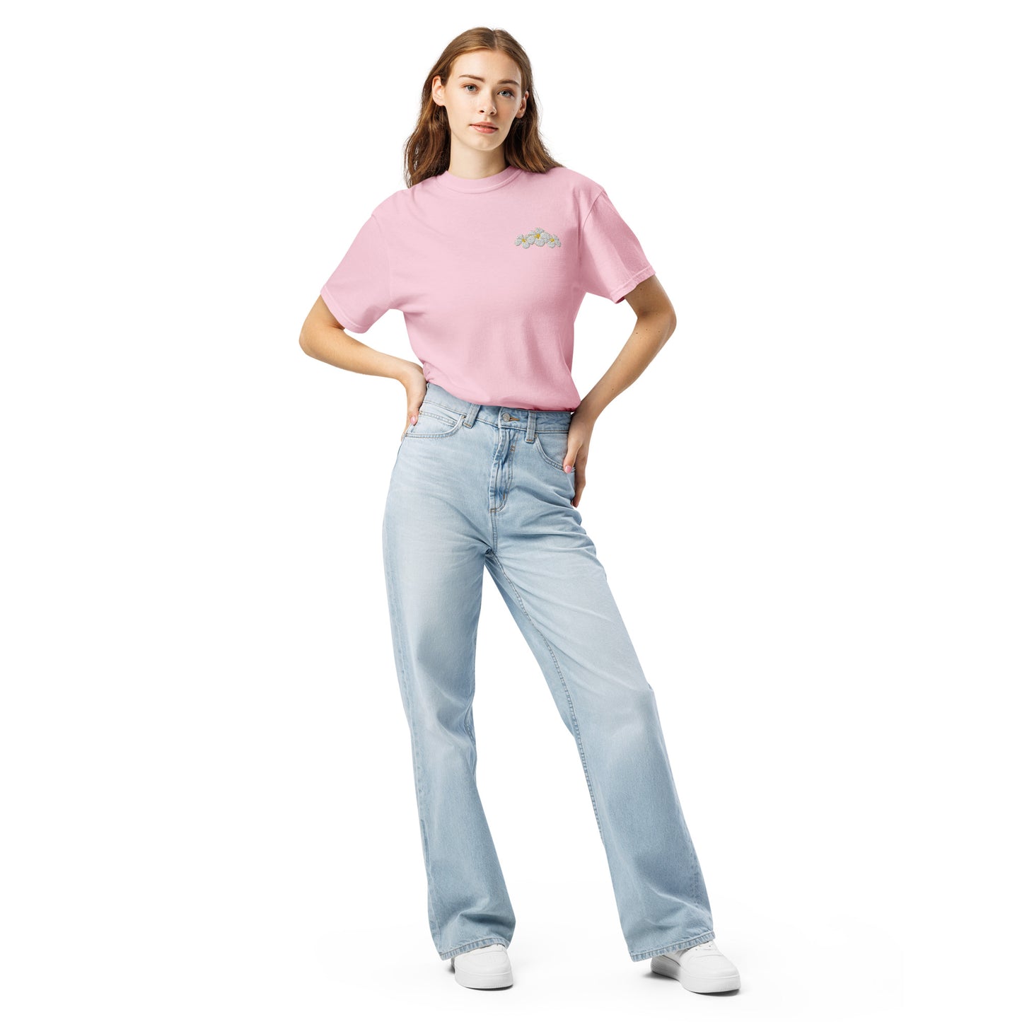 Plumeria Premium Embroidered T-shirt-T-Shirt-Bits of Aloha