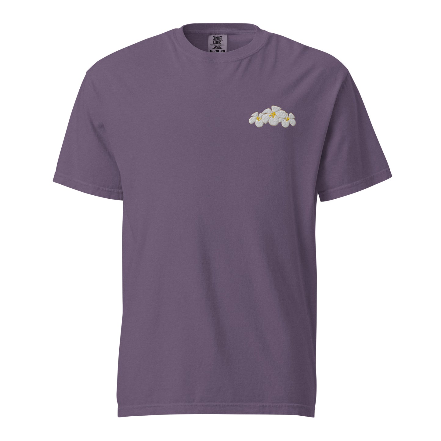 Plumeria Premium Embroidered T-shirt-T-Shirt-Bits of Aloha
