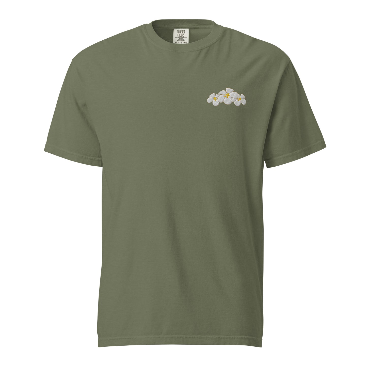Plumeria Premium Embroidered T-shirt-T-Shirt-Bits of Aloha