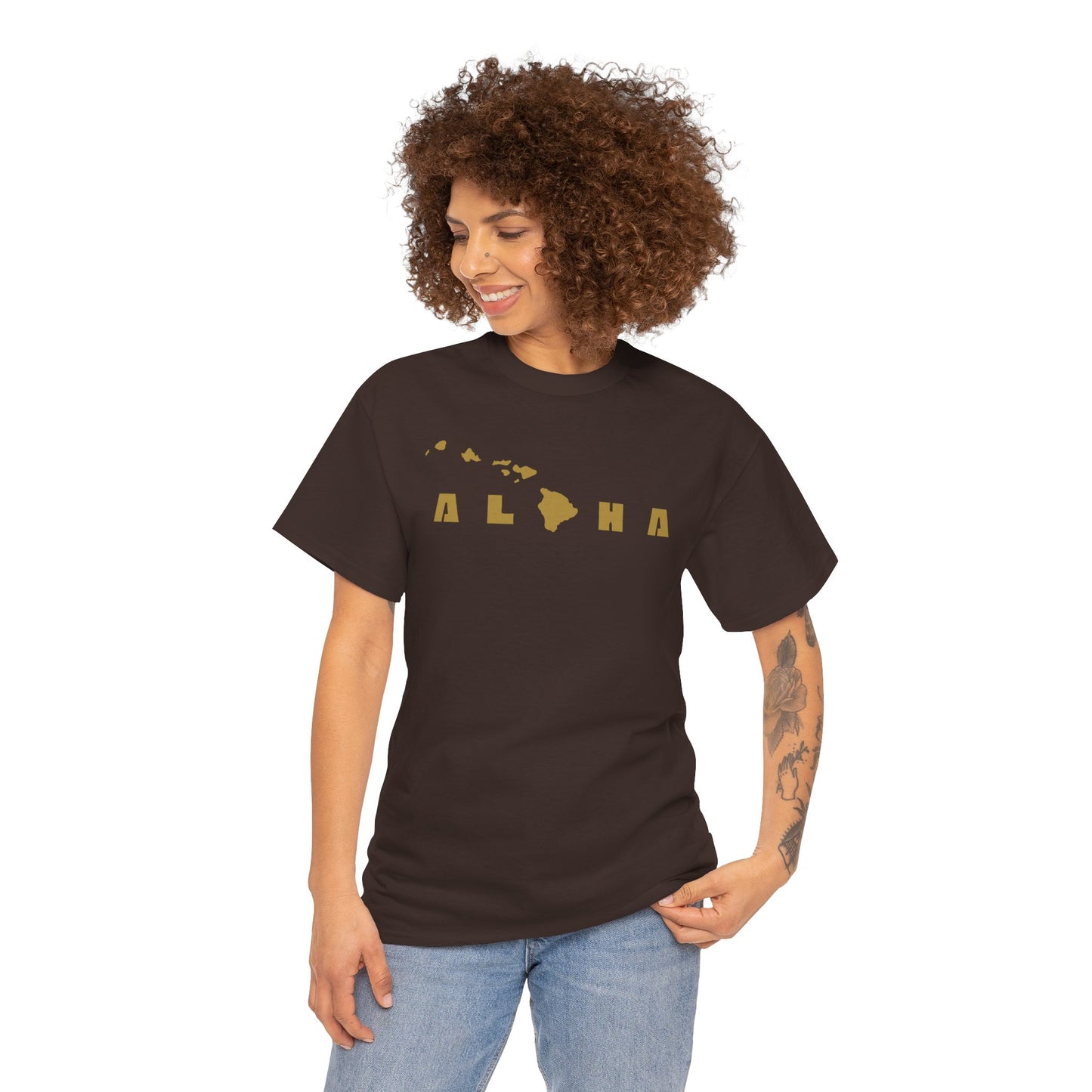 Aloha Hawaiian Islands Gold Premium T-Shirt-T-Shirt-Bits of Aloha