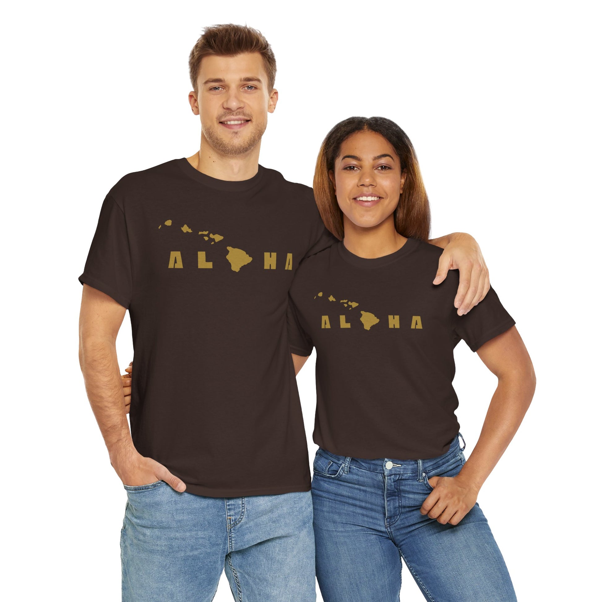 Aloha Hawaiian Islands Gold Premium T-Shirt-T-Shirt-Bits of Aloha