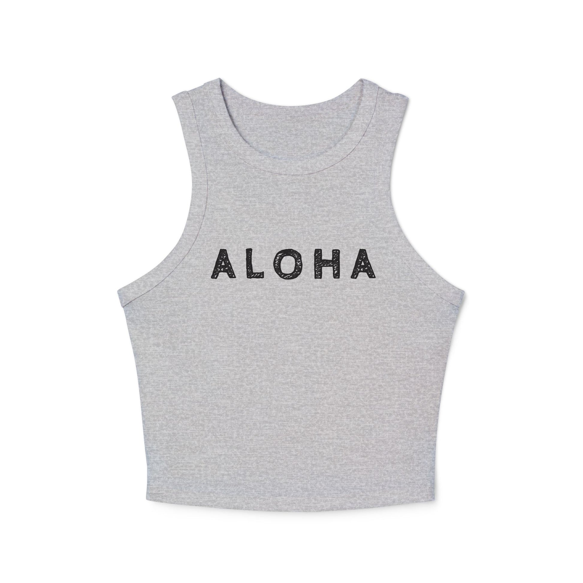 Aloha Logo Premium Micro Rib Racer Tank Top-Tank Top-Bits of Aloha