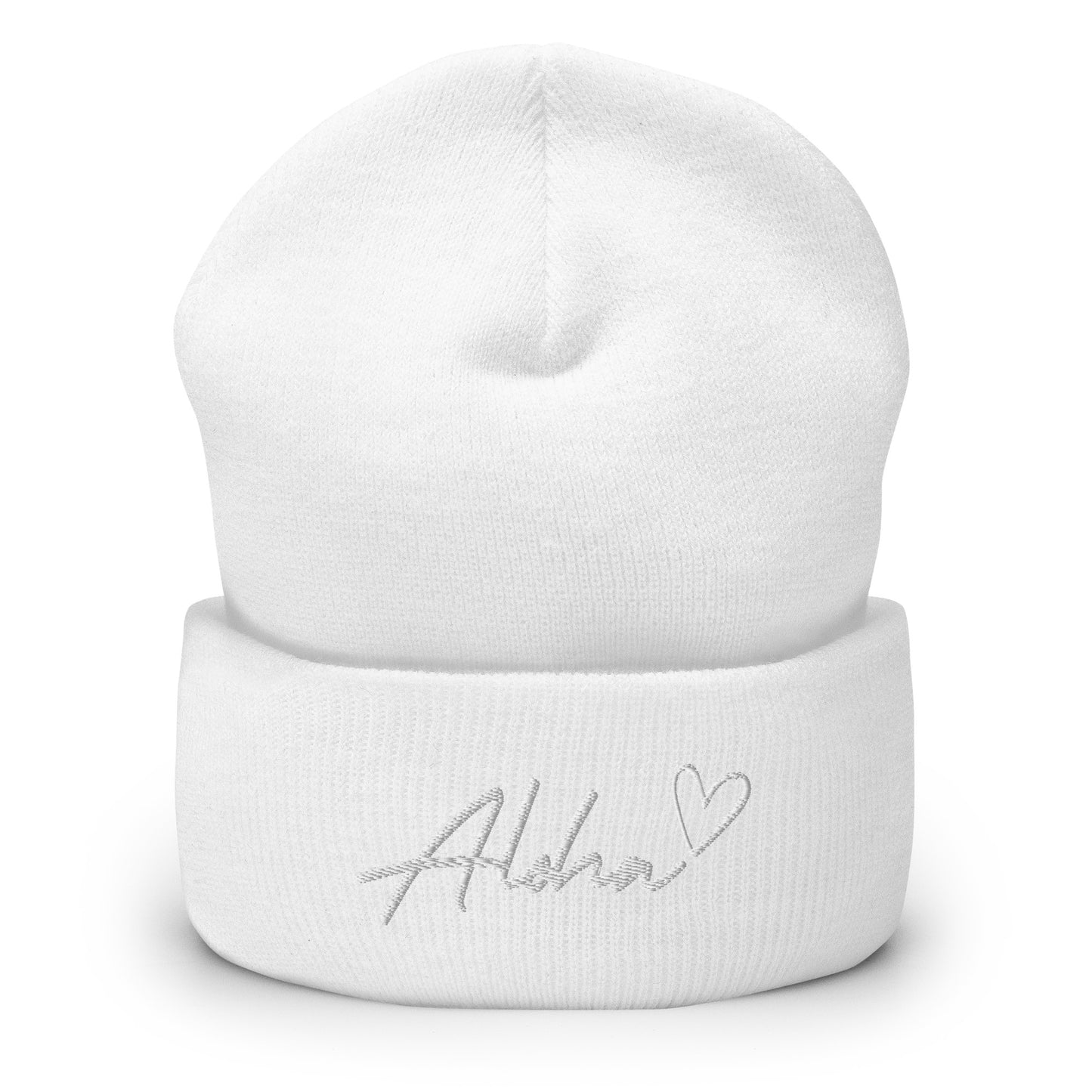 Aloha Love Embroidered Cuffed Beanie Winter Hawaii Aloha Vibes-Hat-Bits of Aloha