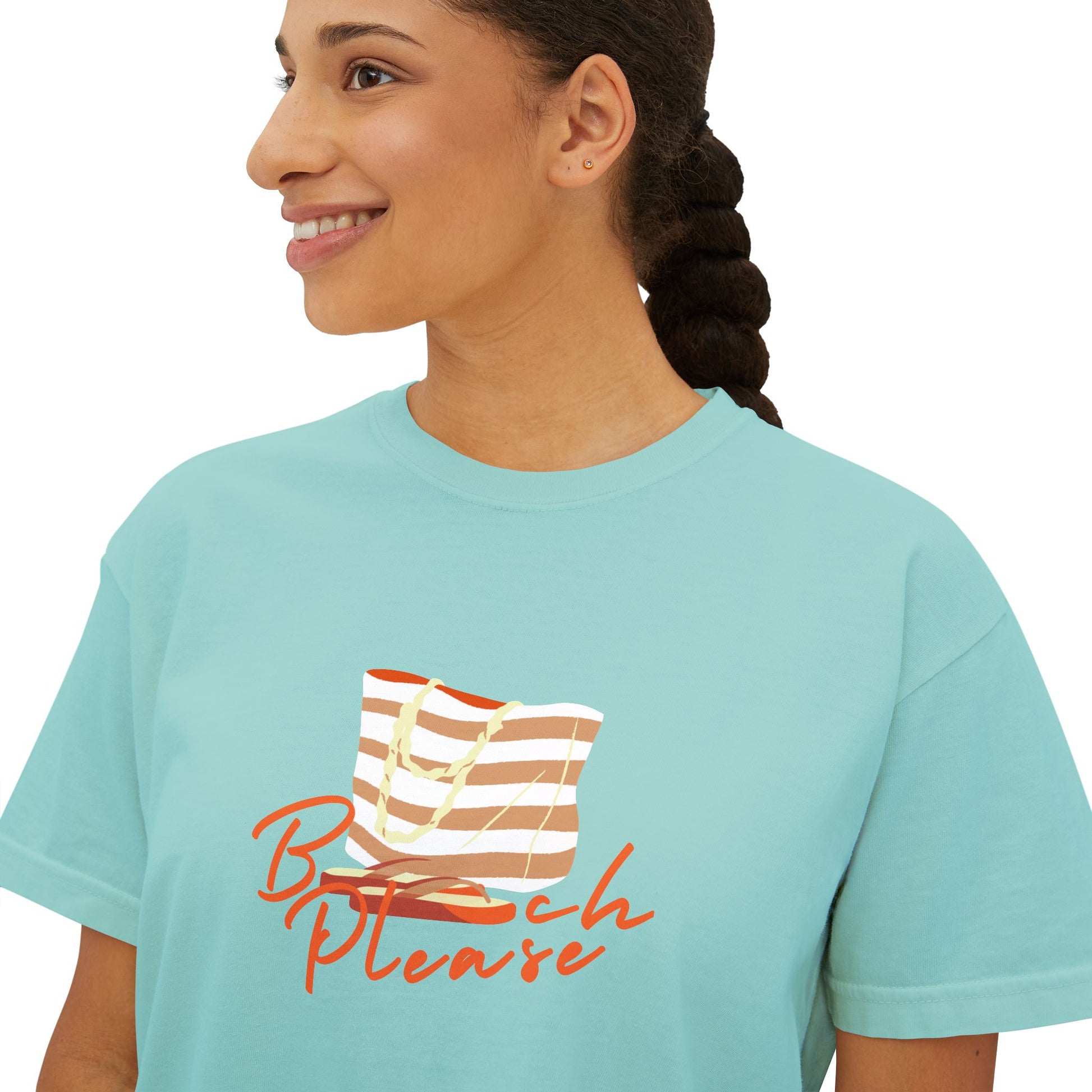 Beach Please Boxy Tee-T-Shirt-Bits of Aloha