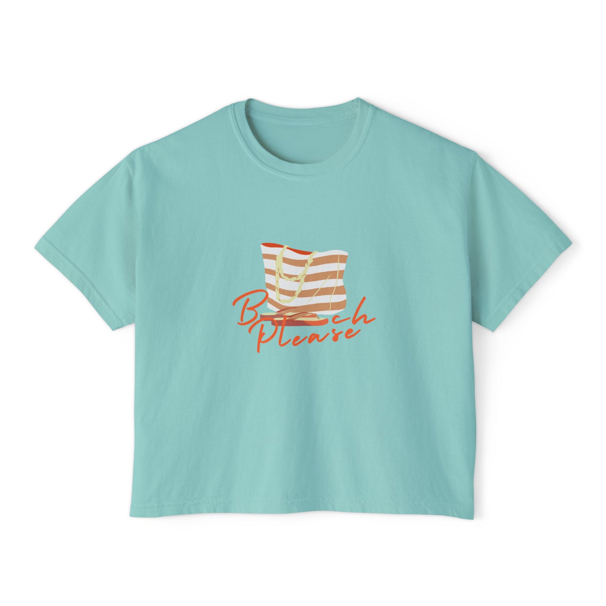 Beach Please Boxy Tee-T-Shirt-Bits of Aloha