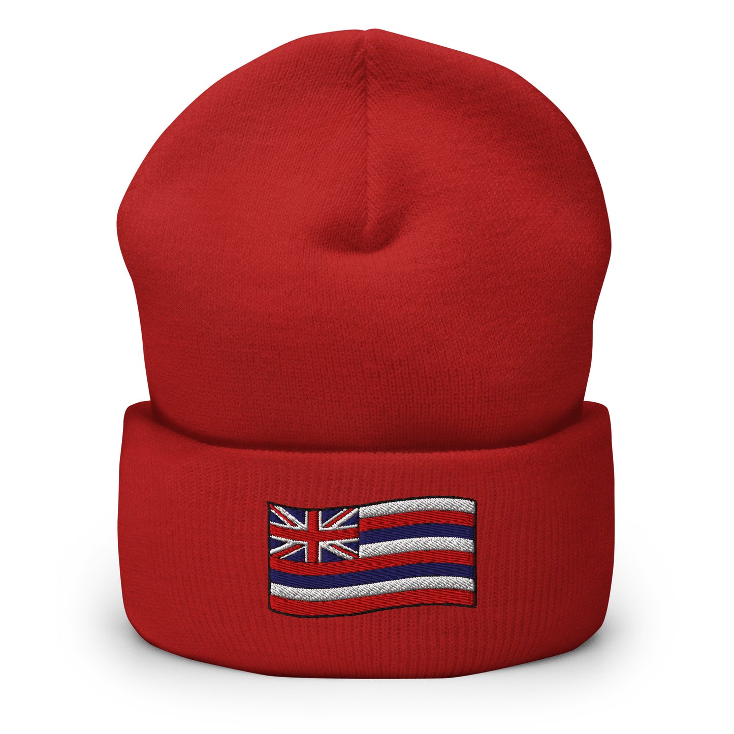 Bits of Aloha Embroidered Flag of Hawai'i Cuffed Beanie-Hat-Bits of Aloha