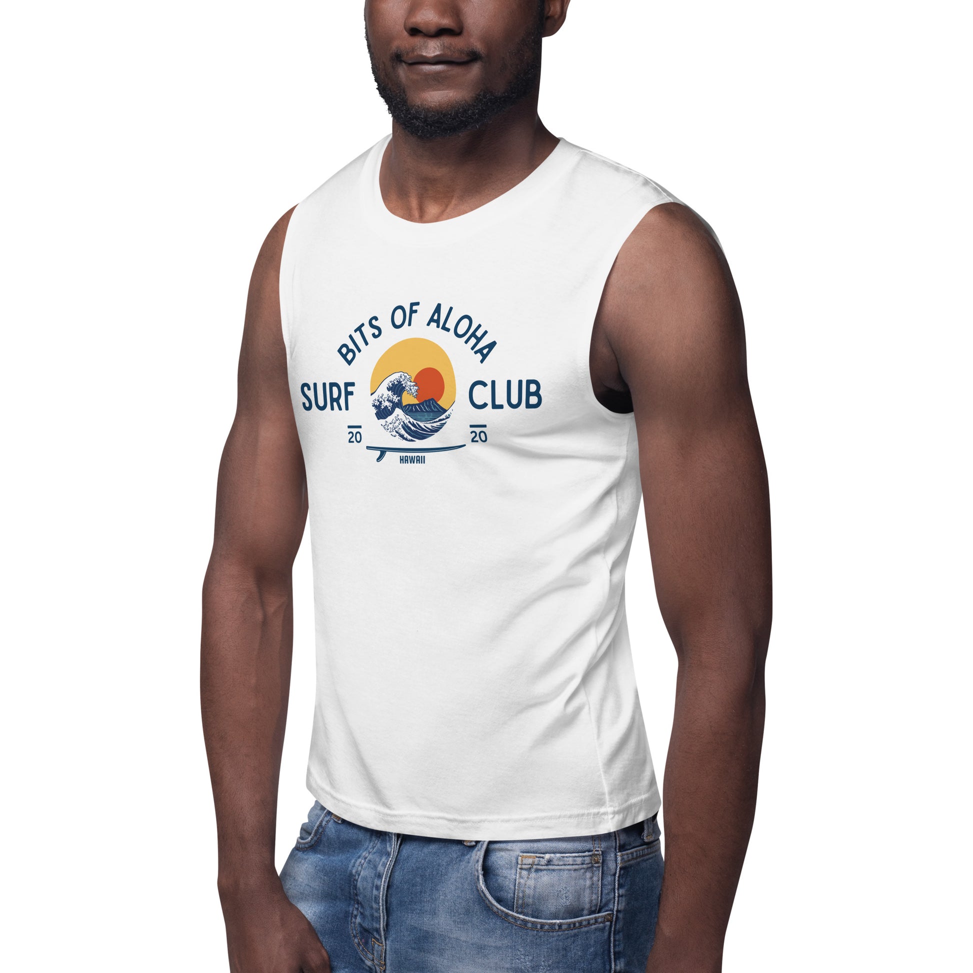 Bits of Aloha Rising Run Surf Club Muscle Tank-Tank Top-Bits of Aloha