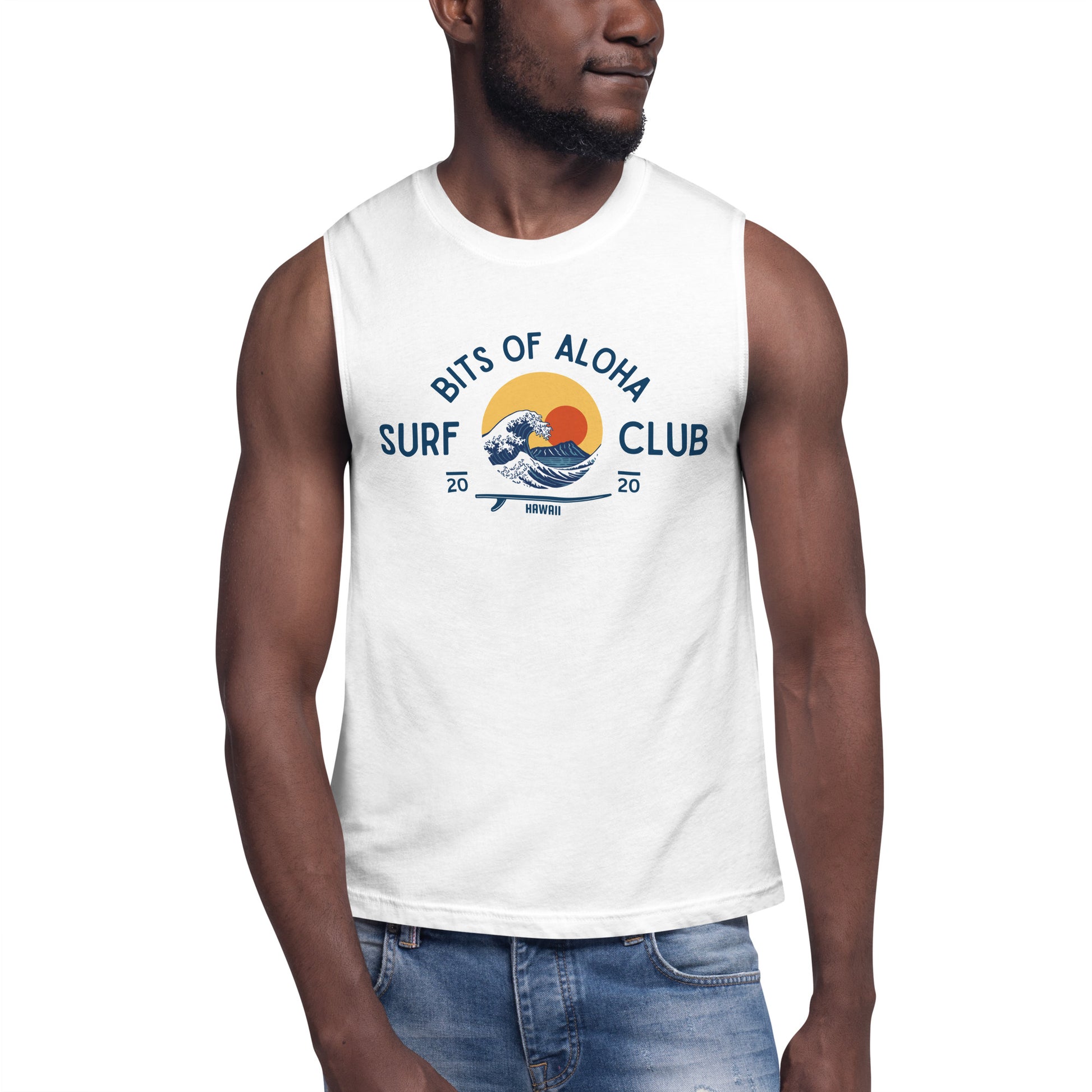 Bits of Aloha Rising Run Surf Club Muscle Tank-Tank Top-Bits of Aloha