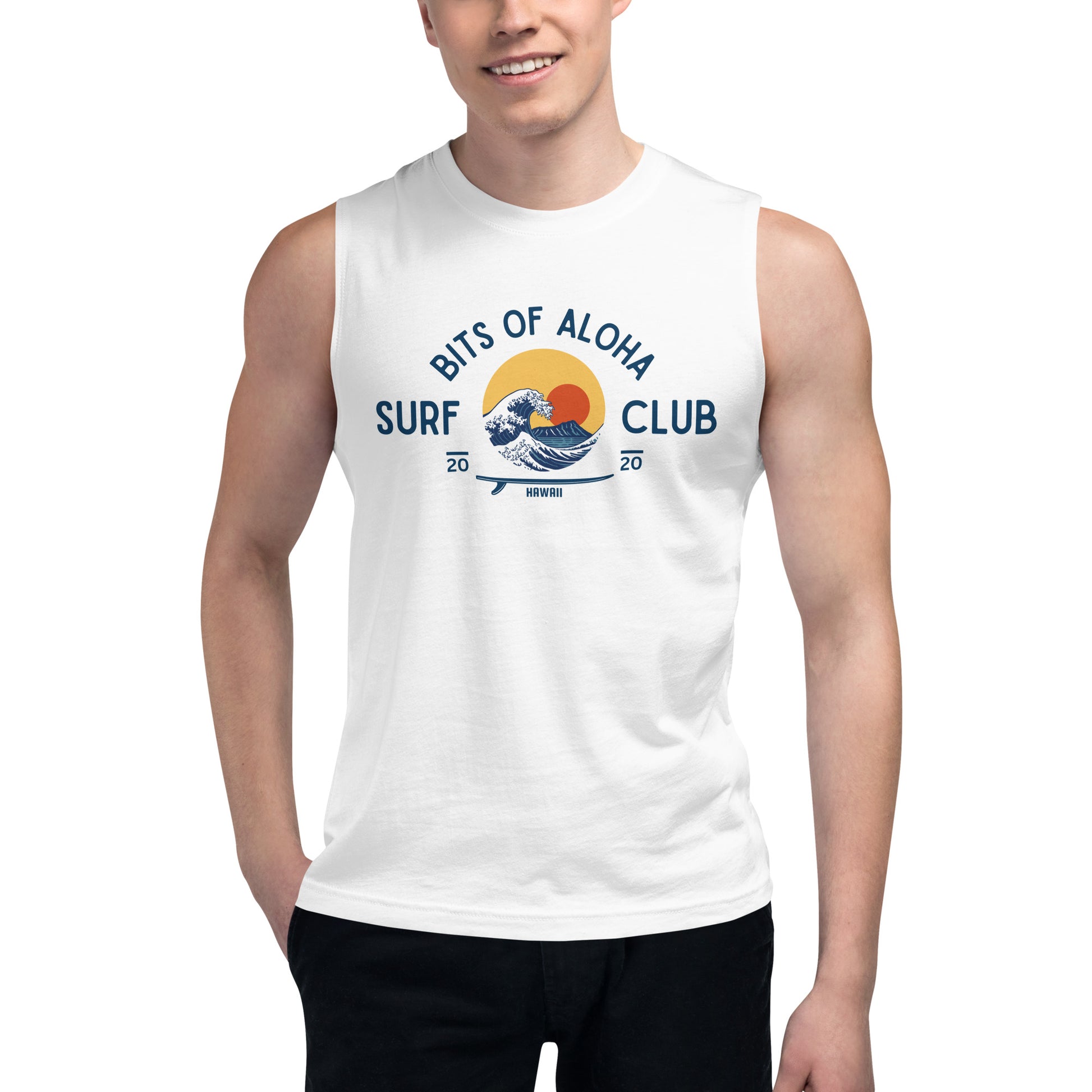 Bits of Aloha Rising Run Surf Club Muscle Tank-Tank Top-Bits of Aloha