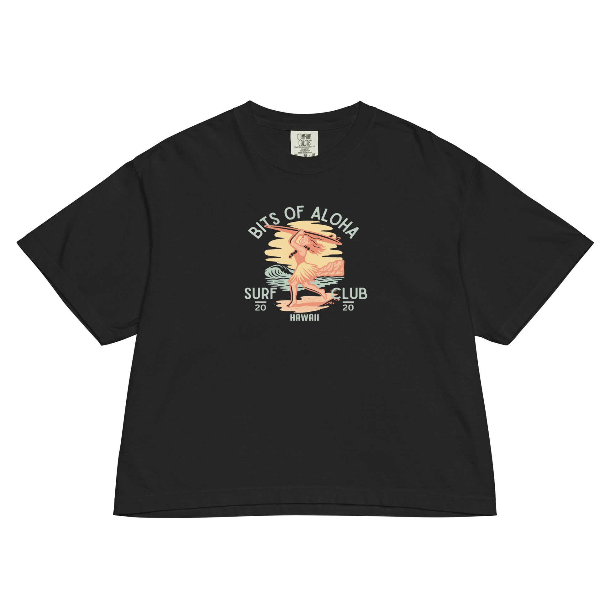 Bits of Aloha Surf Club Boxy Tee – Chasing Waves Graphic-T-Shirt-Bits of Aloha