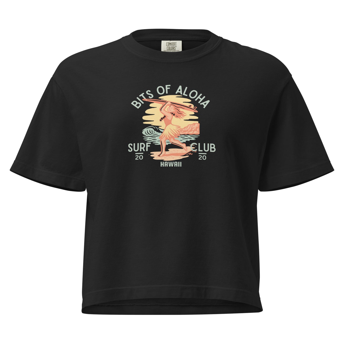 Bits of Aloha Surf Club Boxy Tee – Chasing Waves Graphic-T-Shirt-Bits of Aloha