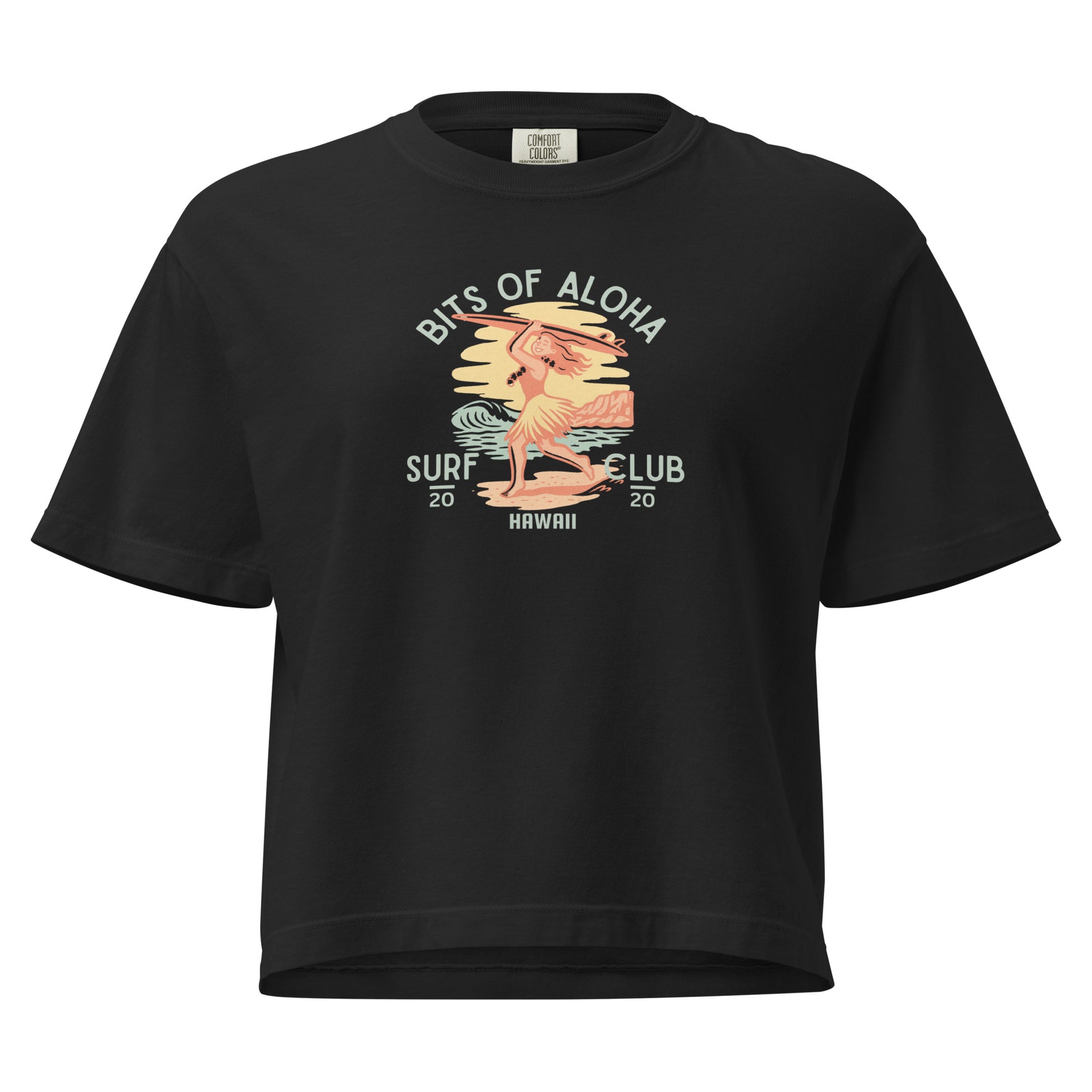 Bits of Aloha Surf Club Boxy Tee – Chasing Waves Graphic-T-Shirt-Bits of Aloha