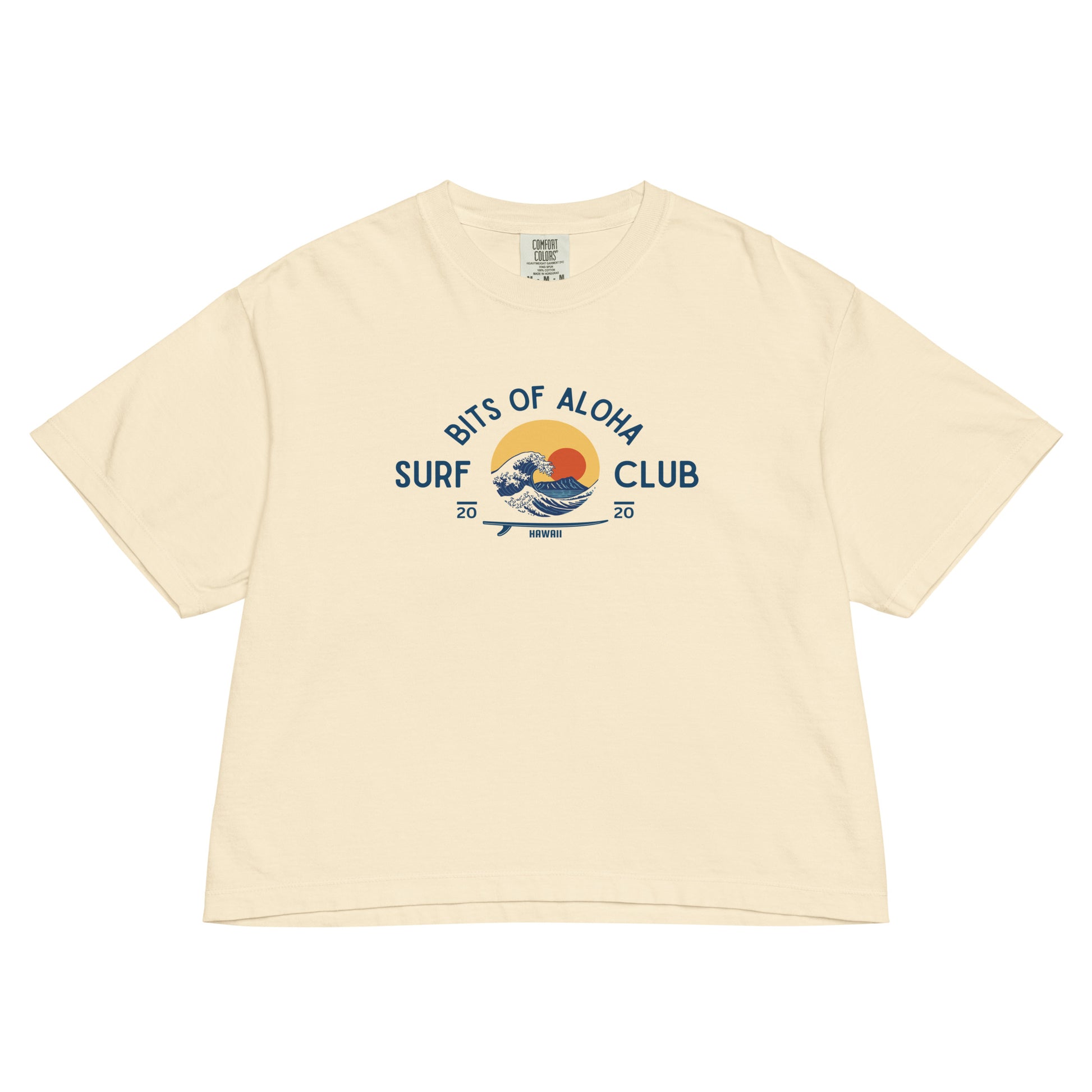 Bits of Aloha Surf Club Boxy Tee – Great Wave & Diamond Head Graphic-T-Shirt-Bits of Aloha