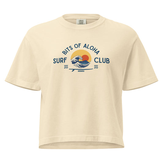 Bits of Aloha Surf Club Boxy Tee – Great Wave & Diamond Head Graphic-T-Shirt-Bits of Aloha