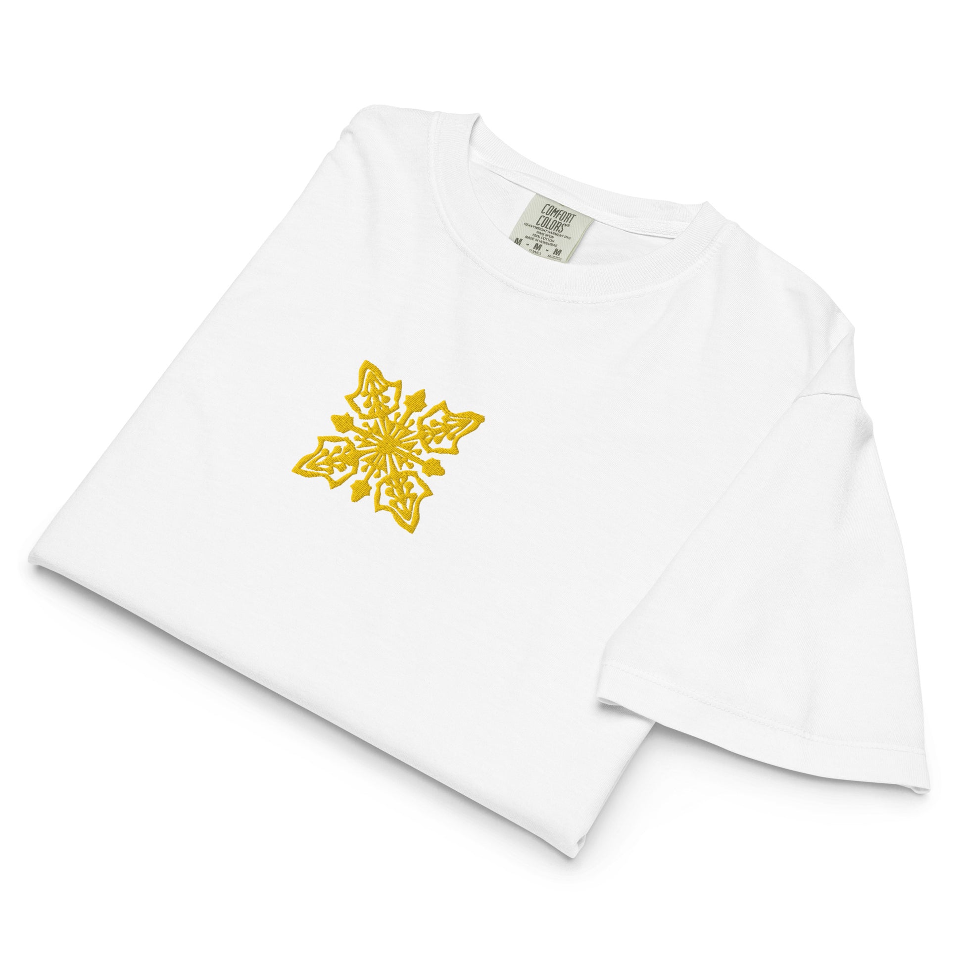 Embroidered Hawaiian Floral Quilt Boxy Tee – Premium Cotton by Bits of Aloha-T-Shirt-Bits of Aloha