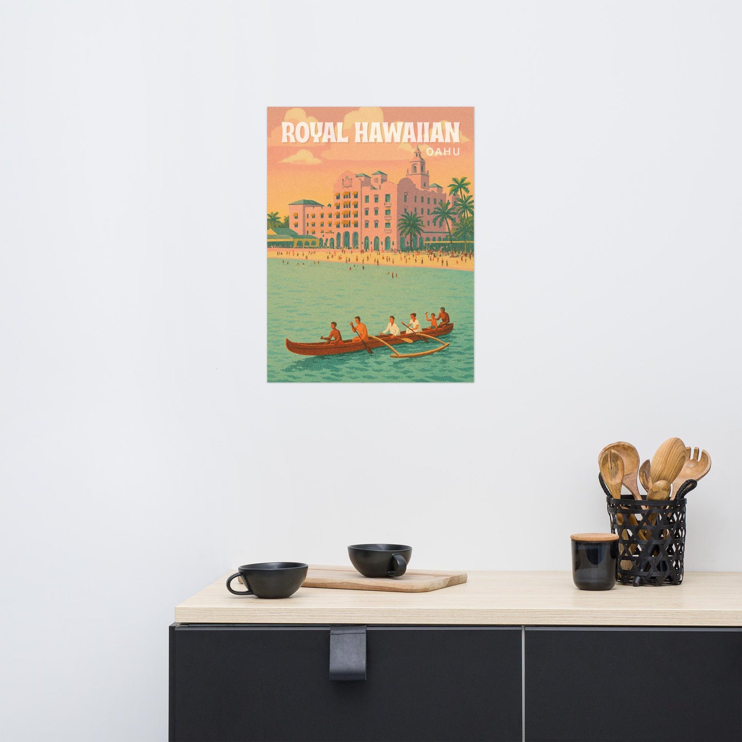 Royal Hawaiian Waikiki Retro Art Poster-Art-Bits of Aloha