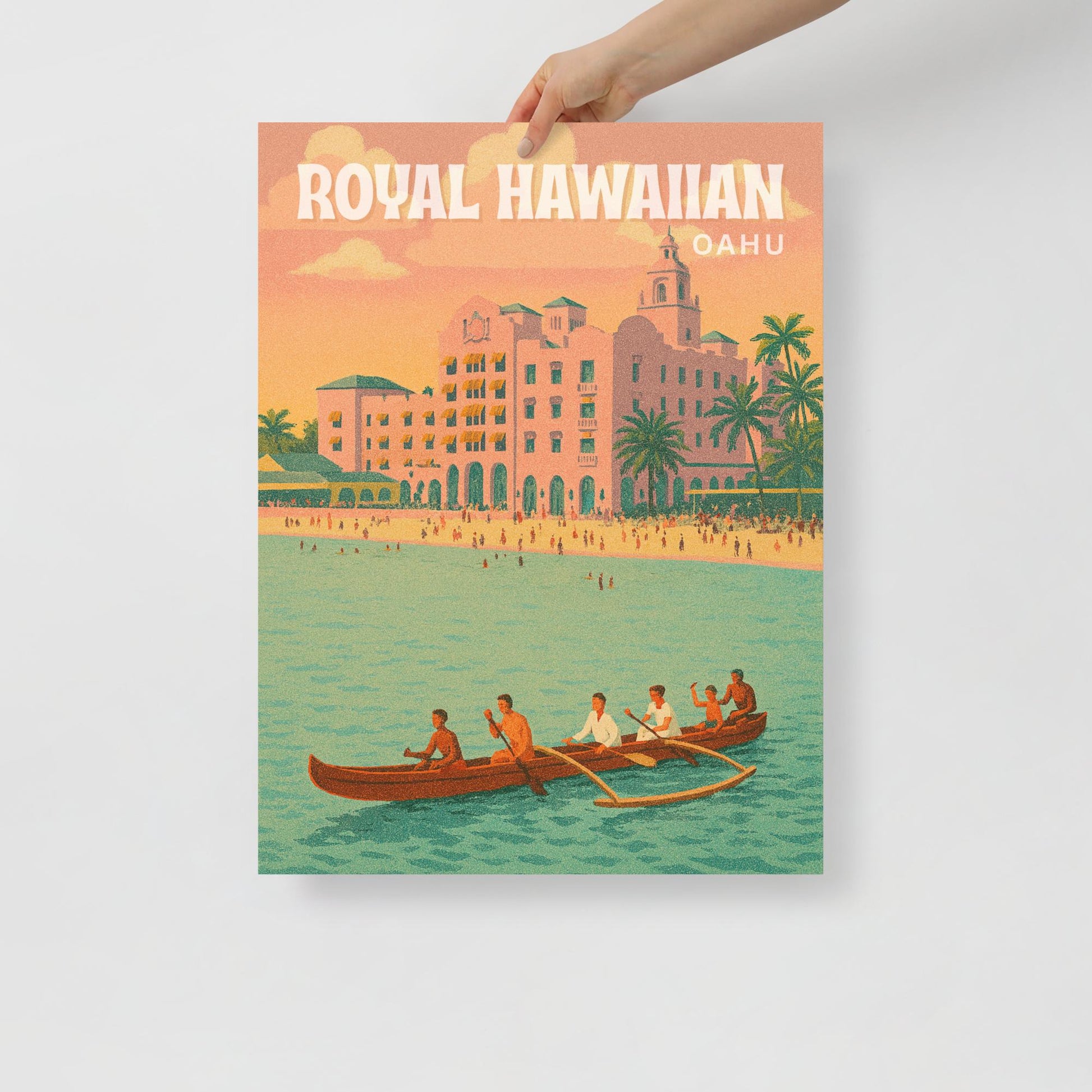 Royal Hawaiian Waikiki Retro Art Poster-Art-Bits of Aloha