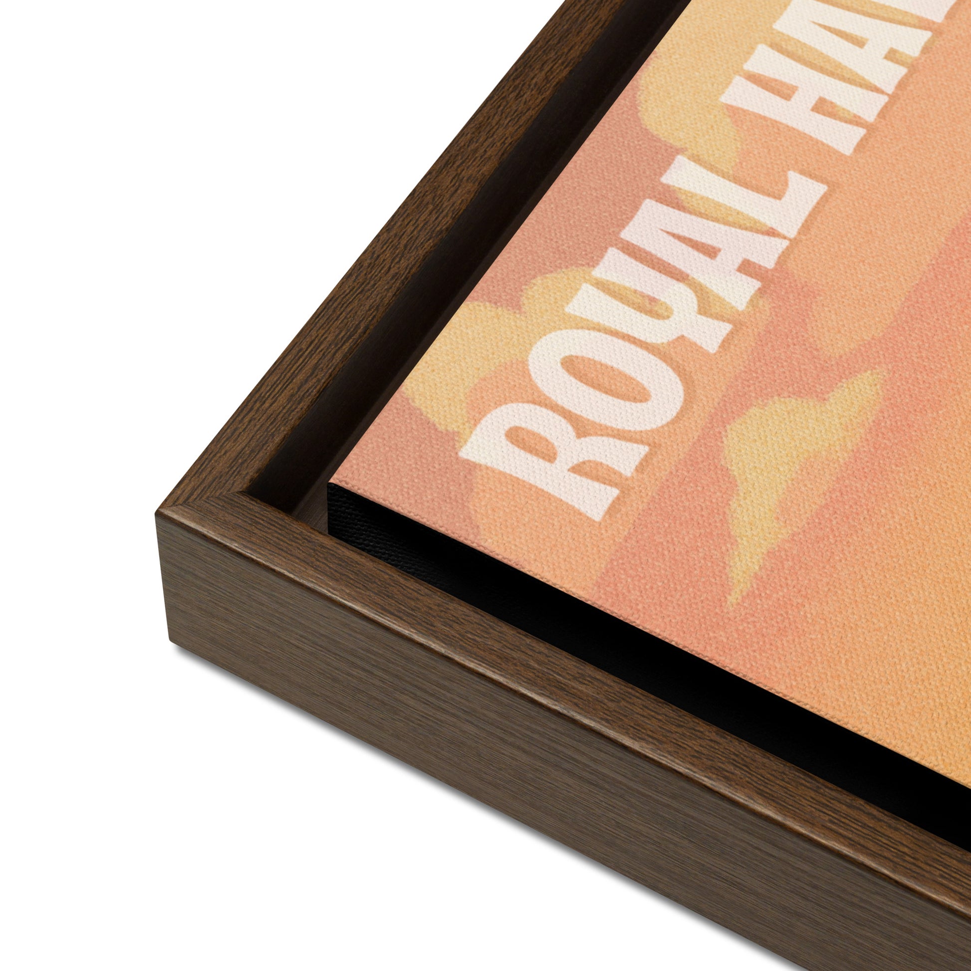 Royal Hawaiian Waikiki Retro Art Framed Canvas-Art-Bits of Aloha