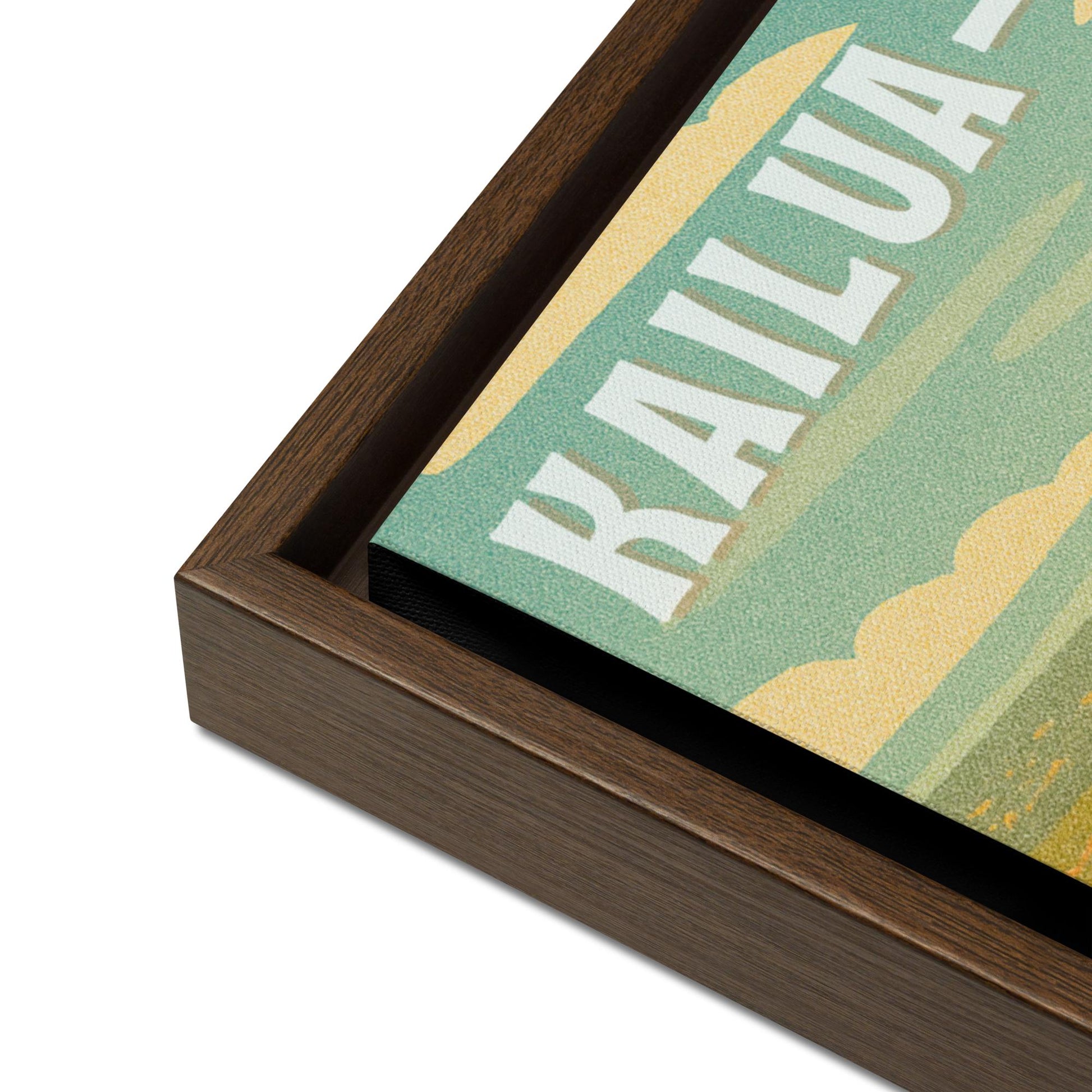 Kailua-Kona Town Retro Art Framed Canvas-Art-Bits of Aloha