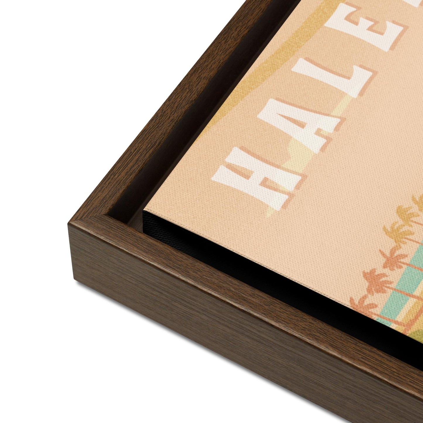 Haleiwa Town Retro Art Framed Canvas-Art-Bits of Aloha