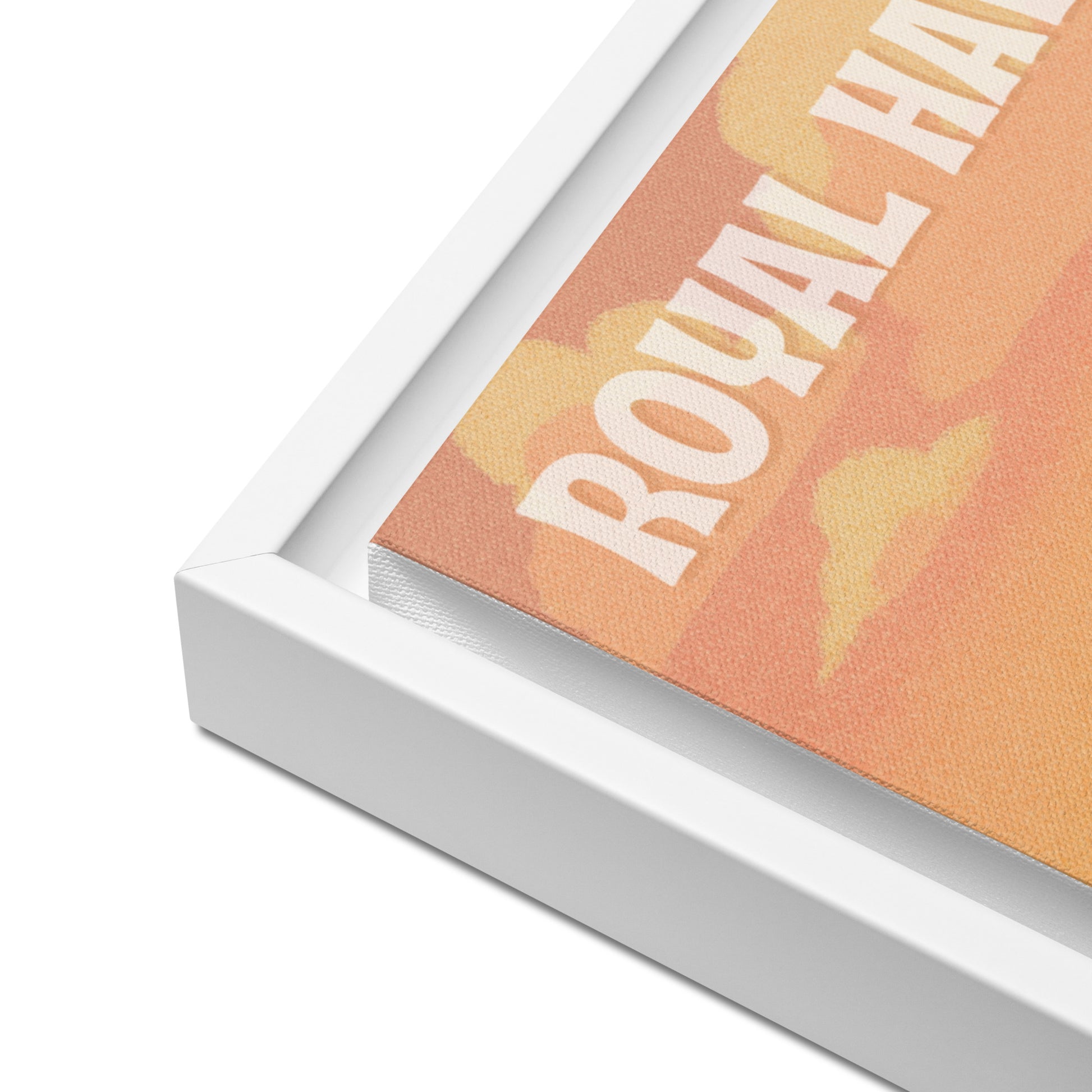 Royal Hawaiian Waikiki Retro Art Framed Canvas-Art-Bits of Aloha
