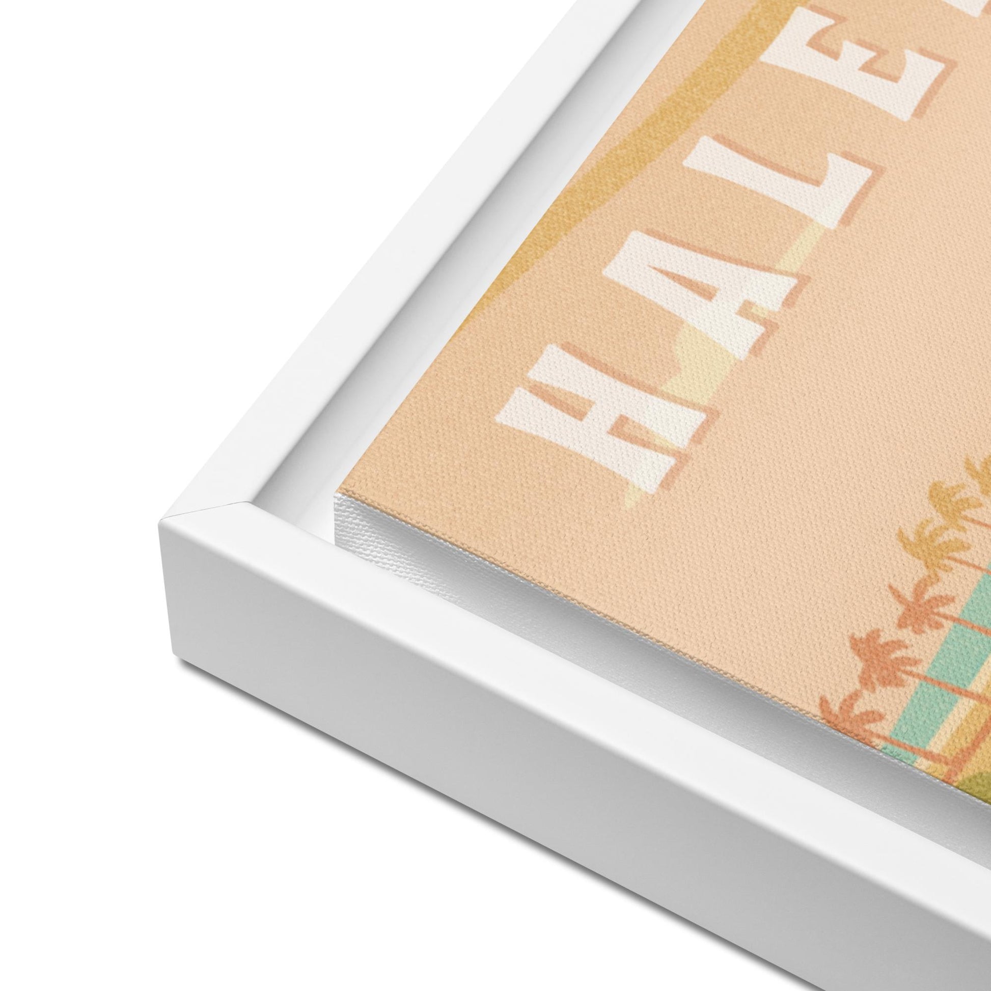 Haleiwa Town Retro Art Framed Canvas-Art-Bits of Aloha