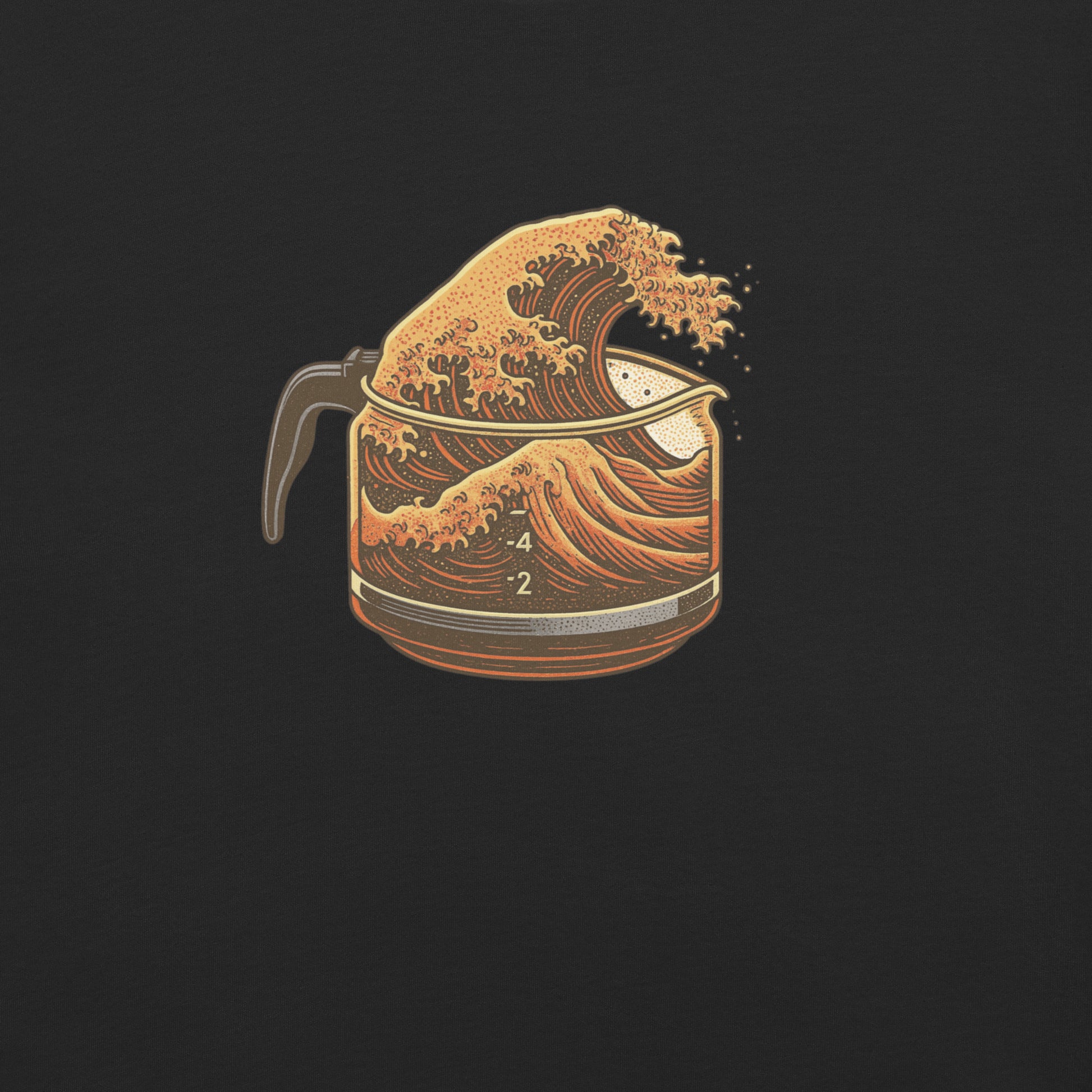 Great Wave Coffee Premium T-Shirt – Japanese Graphic Tee for Coffee Lovers-T-Shirt-Bits of Aloha