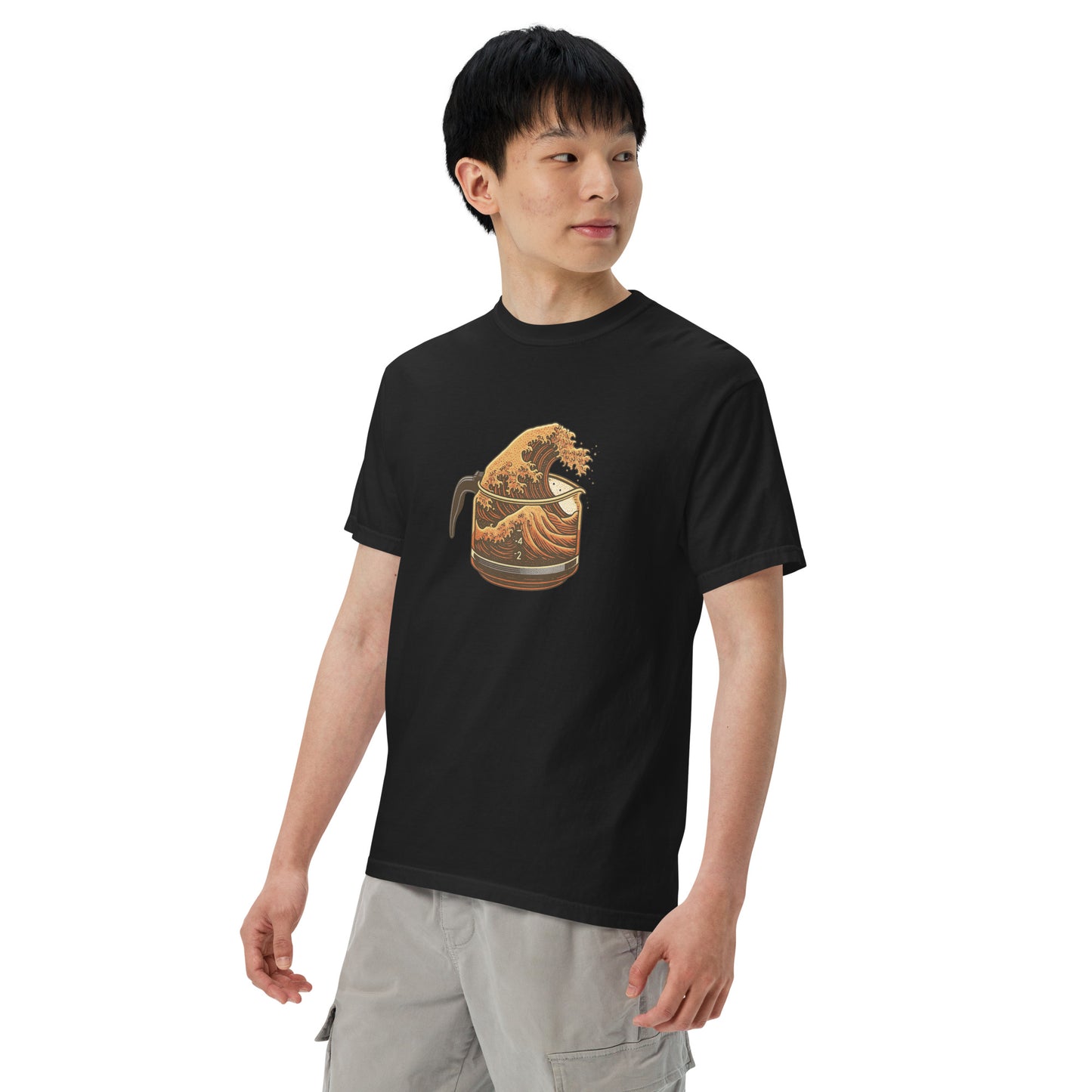 Great Wave Coffee Premium T-Shirt – Japanese Graphic Tee for Coffee Lovers-T-Shirt-Bits of Aloha