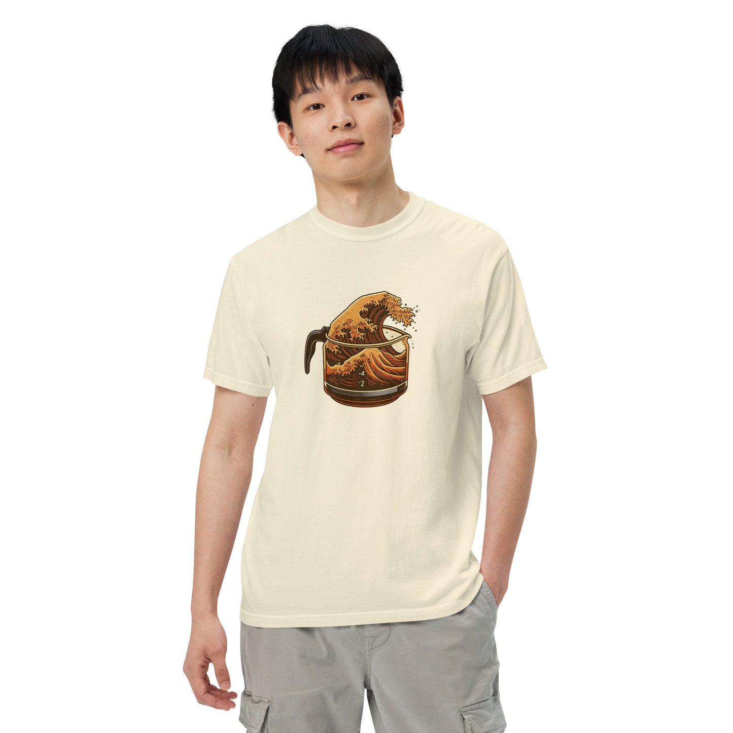 Great Wave Coffee Premium T-Shirt – Japanese Graphic Tee for Coffee Lovers-T-Shirt-Bits of Aloha