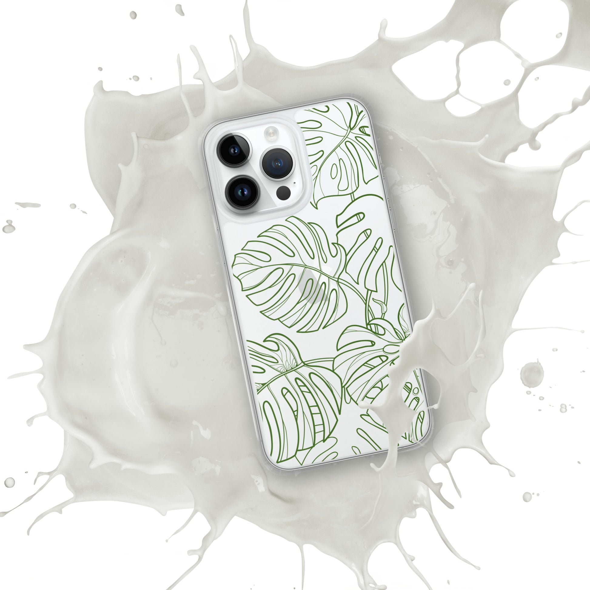 Green Monstera Clear Case for iPhone®