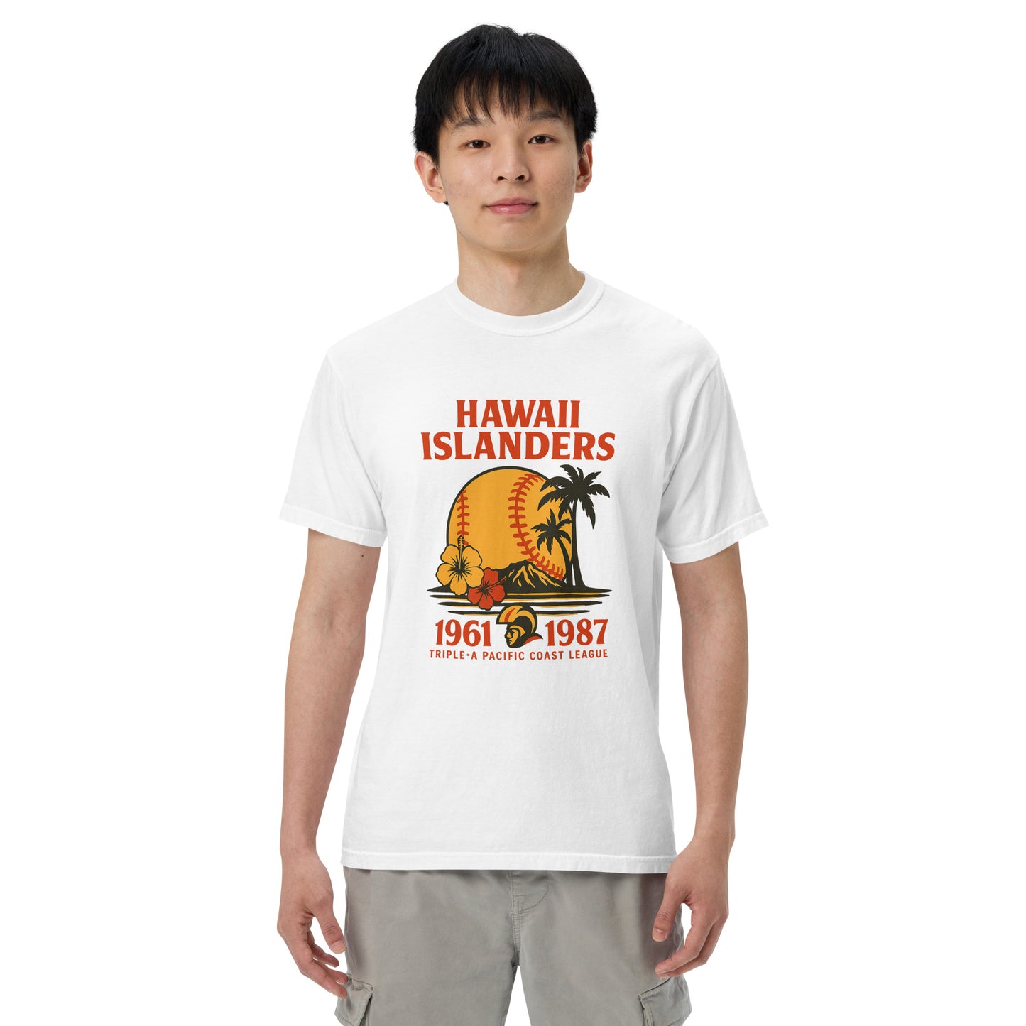 Hawaii Islanders Premium Vintage Baseball Tee – Pacific Coast League Tribute-T-Shirt-Bits of Aloha