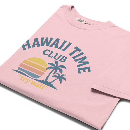 Hawaii Time Club Graphic Tee – Try Wait Retro T-Shirt-T-Shirt-Bits of Aloha